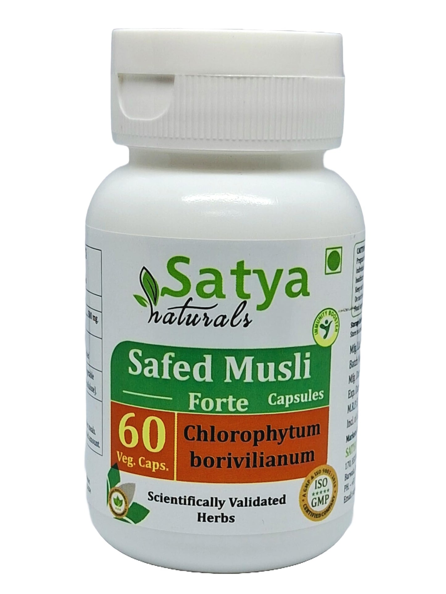 Generic Safed Musli 500 mg Capsule 60 Count