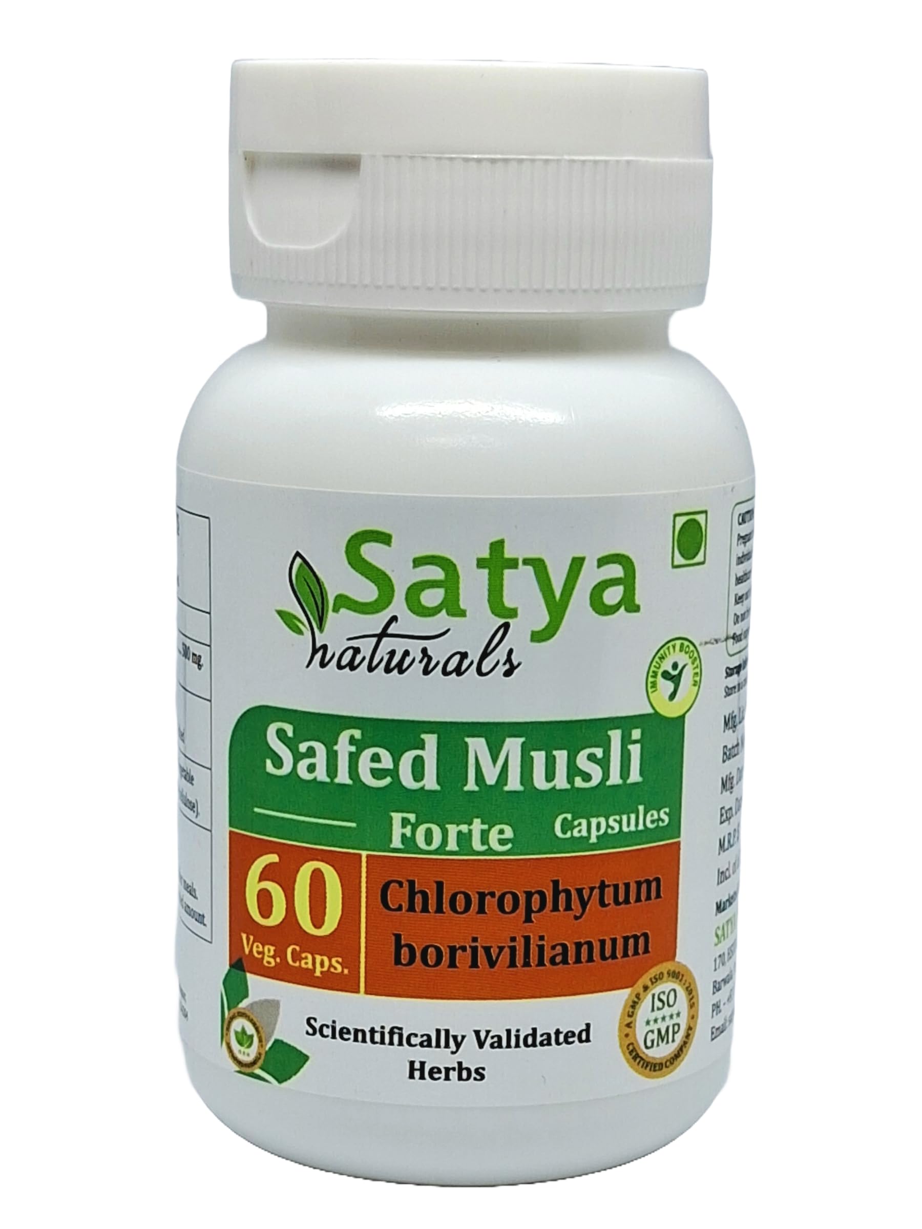 Generic Safed Musli 500 mg Capsule 60 Count