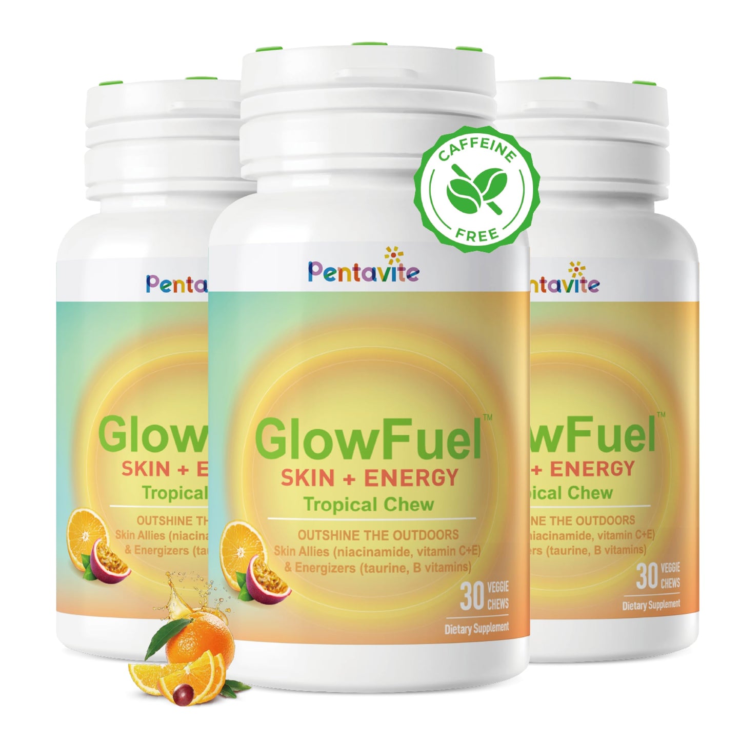 Pentavite GlowFuel Niacinamide Supplement Chewable, 90 Chews