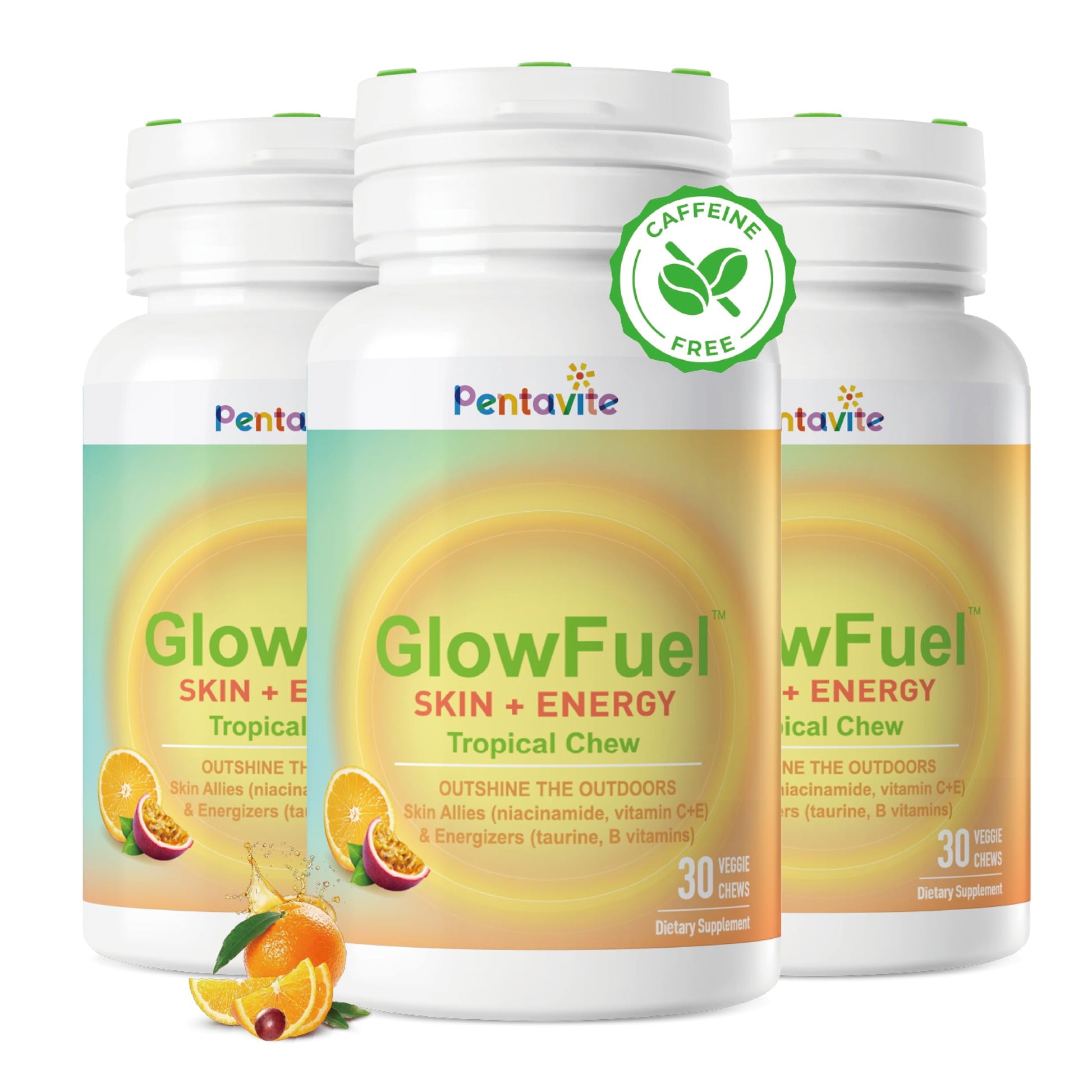Pentavite GlowFuel Niacinamide Supplement Chewable, 90 Chews