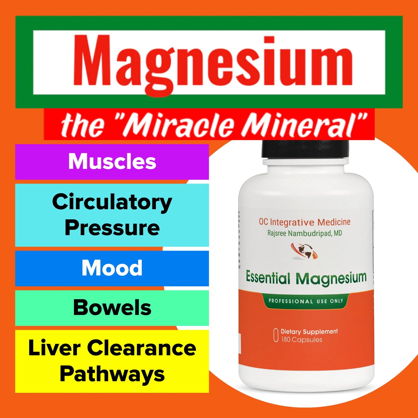 Dr. Rajsree Essential Magnesium Capsules, 180 Capsules