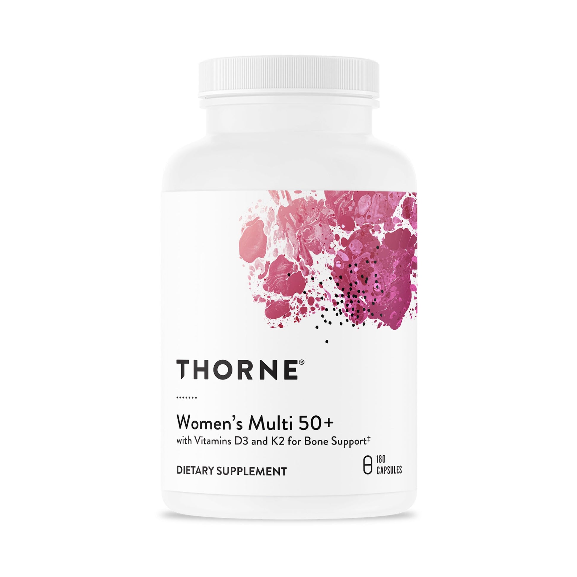 THORNE Women's Multi 50+ - Comprehensive Daily Multi with Vitamins A, B6, B12, C, D, E, K, Zinc & More - Support Heart, Brain, Bone & Immune Health* - Third-Party Certified - 180 Capsules