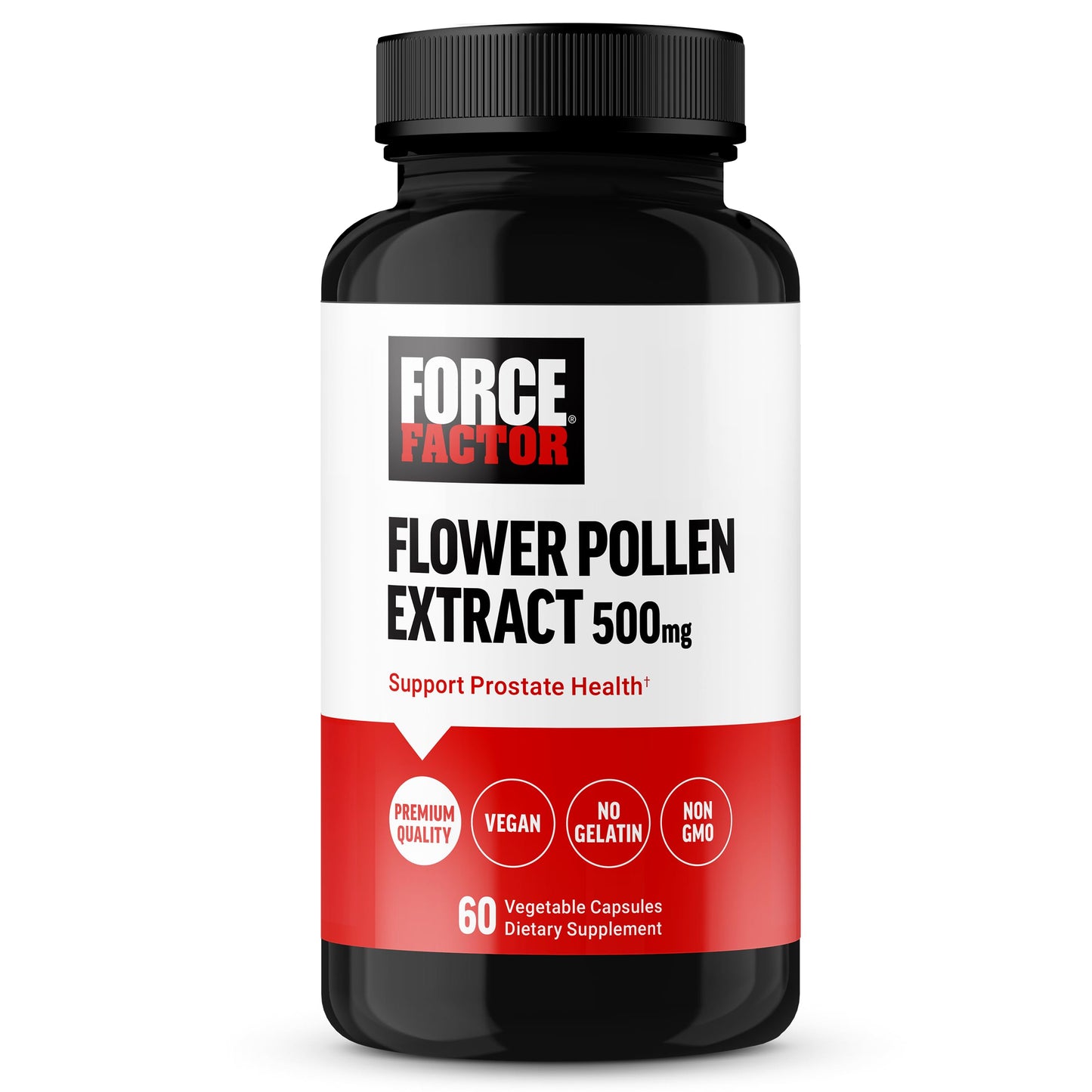 Force Factor Flower Pollen Prostate Support Capsules, 60 Count
