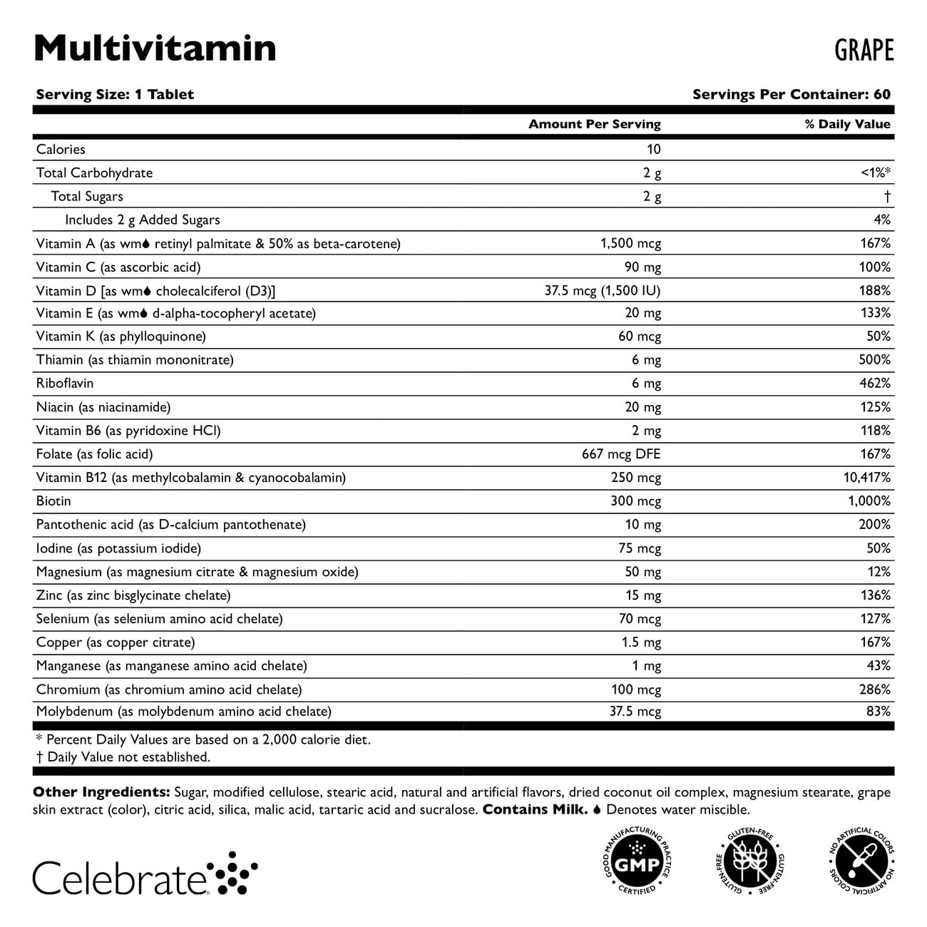 Celebrate Bariatric Supplements Bariatric Multivitamin Chewable Tablet, 180 Tablets