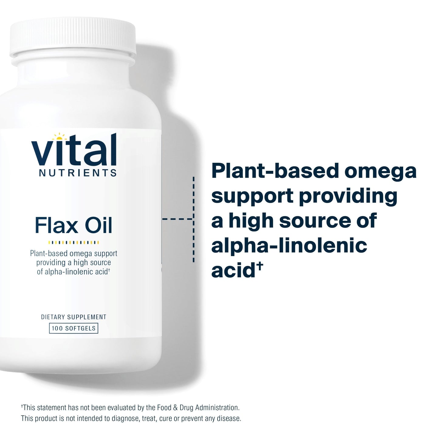 Vital Nutrients Flax Seed Oil 3000mg Softgels 100 Count