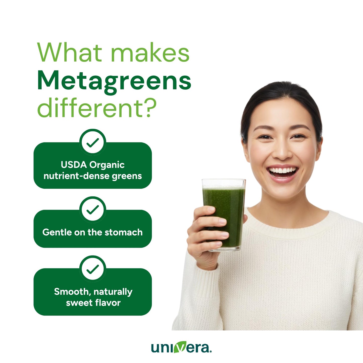 Univera Metagreens Green Superfoods Blend Powder 6.62 oz