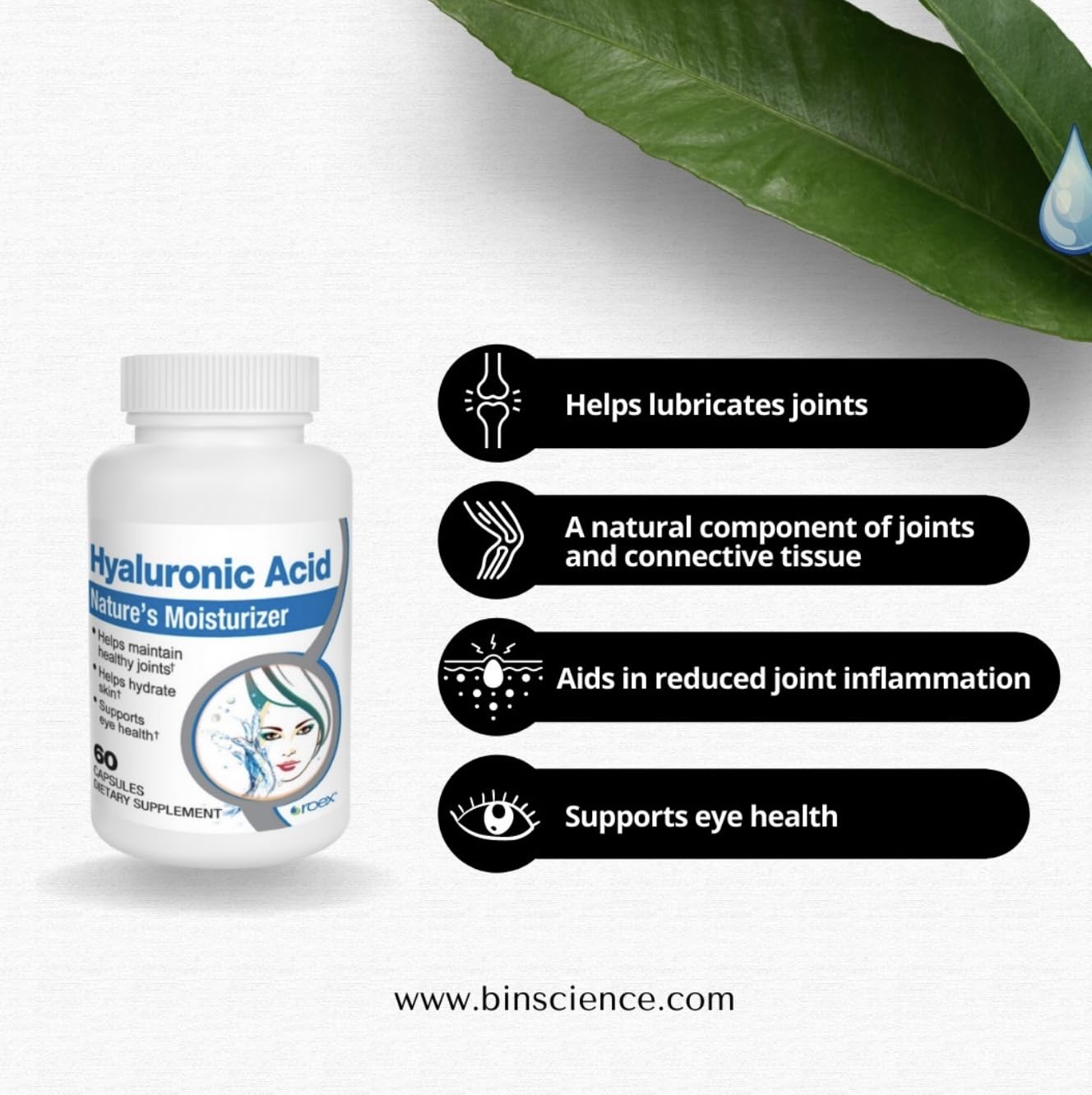 Roex Hyaluronic Acid Capsule, 60 Count