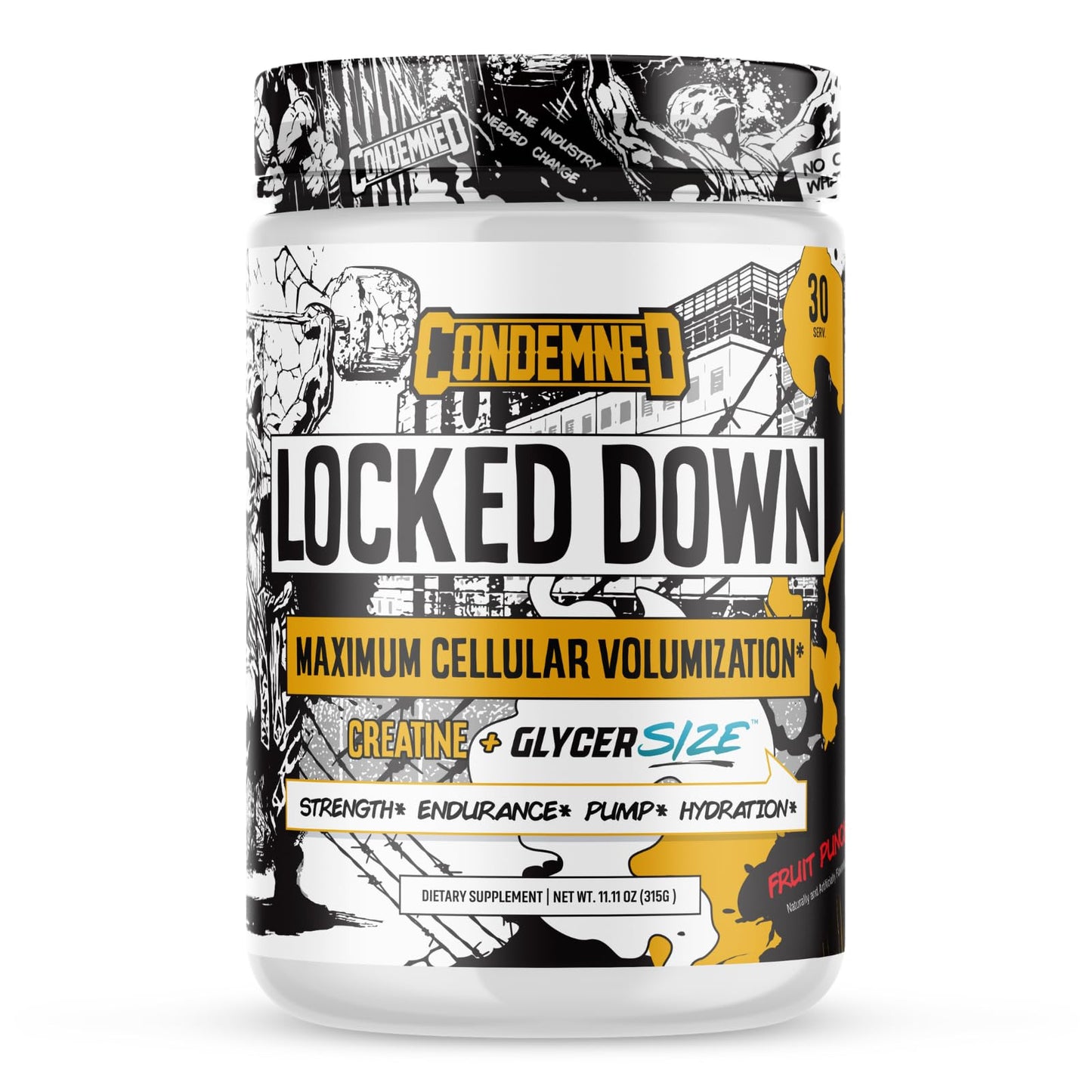 CONDEMNED Labz Locked Down Creatine Performance Complex Powder 11.1 Ounce