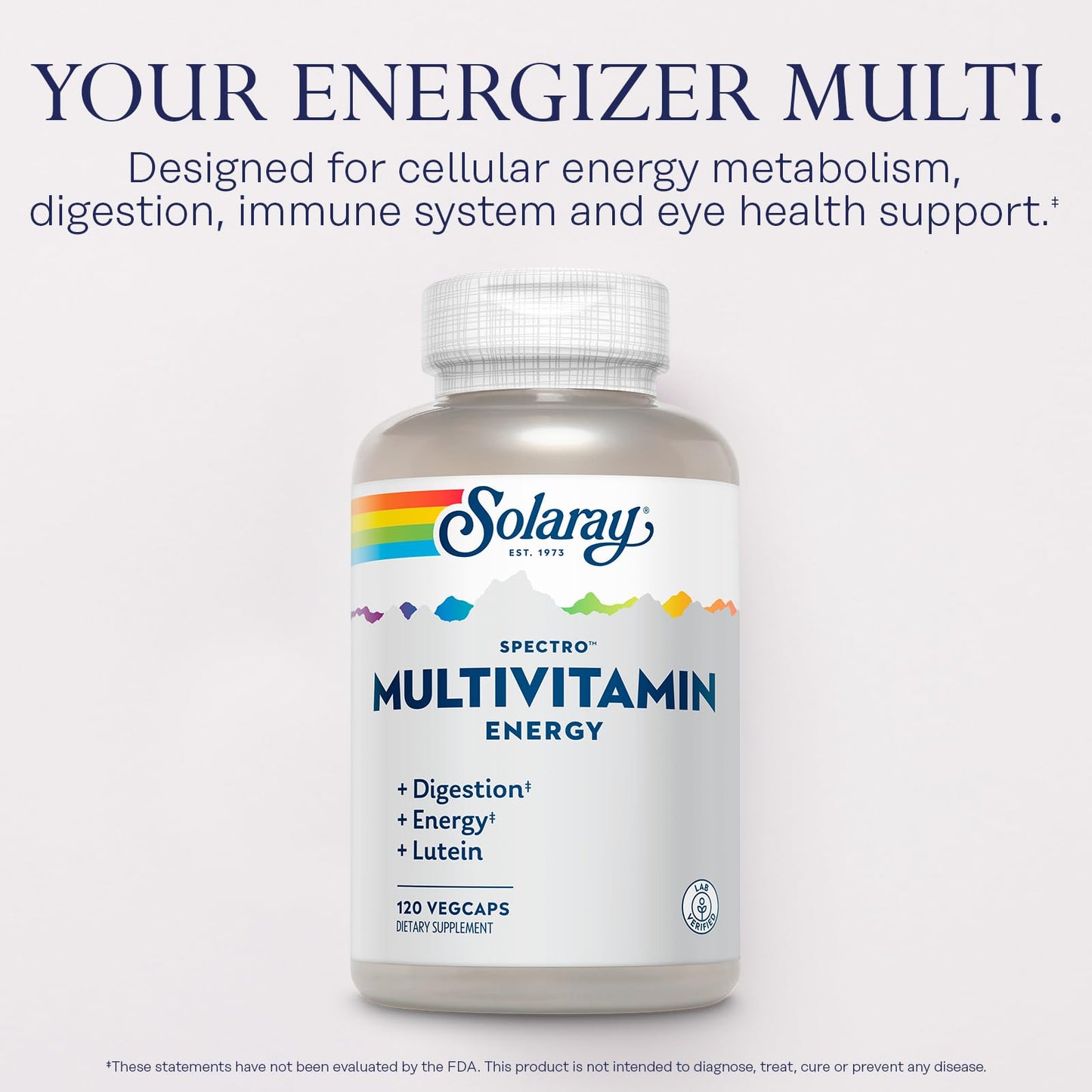 Solaray Spectro Energy Multivitamin (Energy) Capsules, 120
