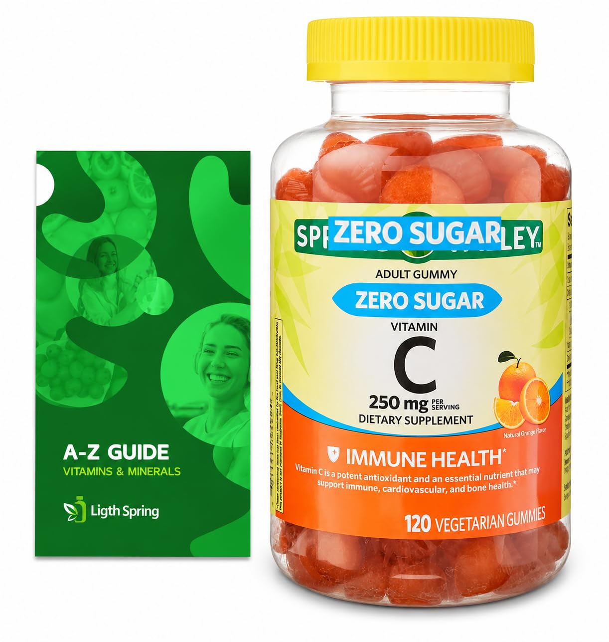 LightSpring Zero Sugar Vitamin C Gummies 250 mg, 120 Count