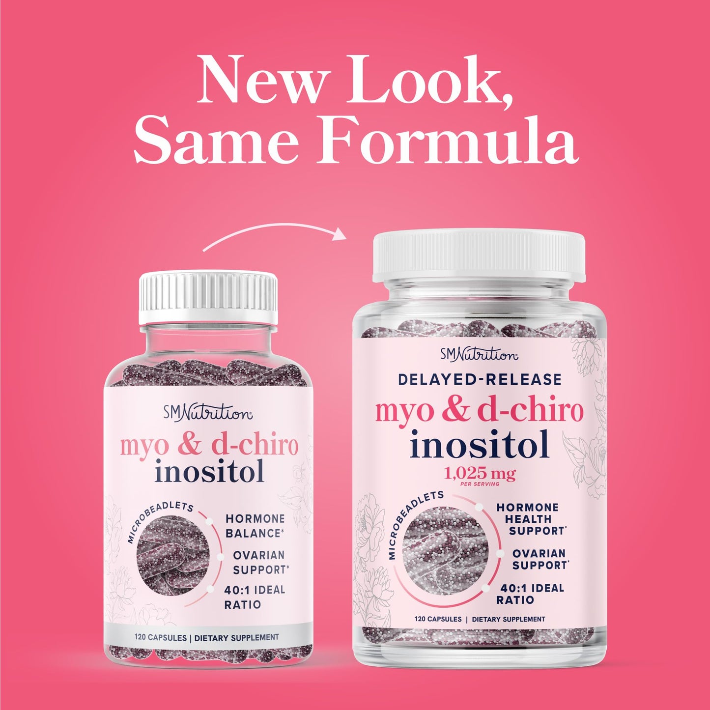 SMNutrition Myo-Inositol & D-Chiro Inositol, Hormone Balance for Women Capsules 120 Count
