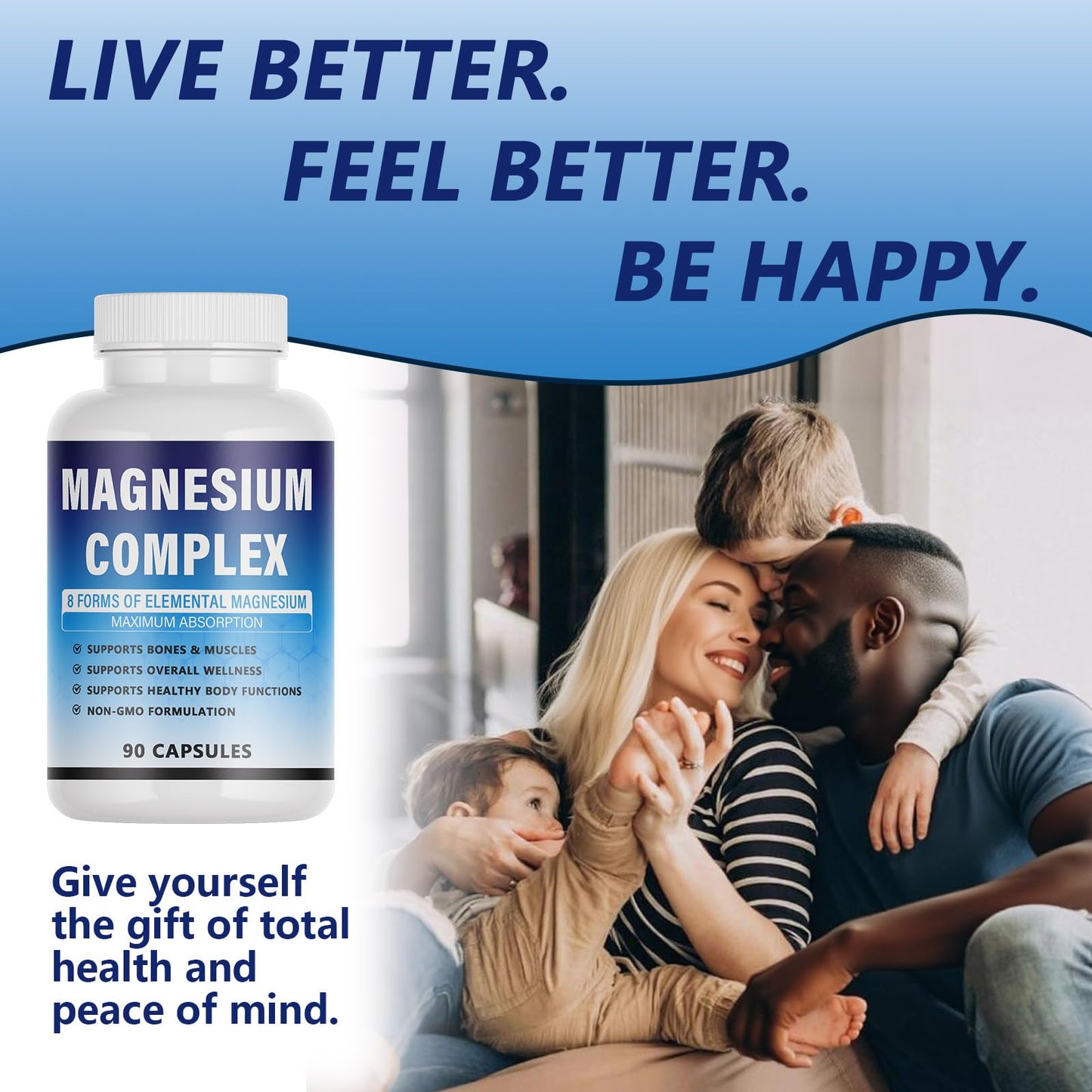 KFUKFU Magnesium Complex Supplement Capsule, 90 Capsules