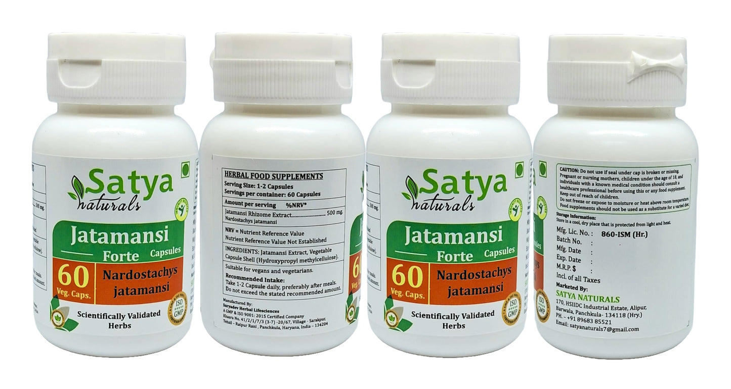 Satya Naturals Jatamansi Forte Capsule 500 mg, 240 Count Capsules