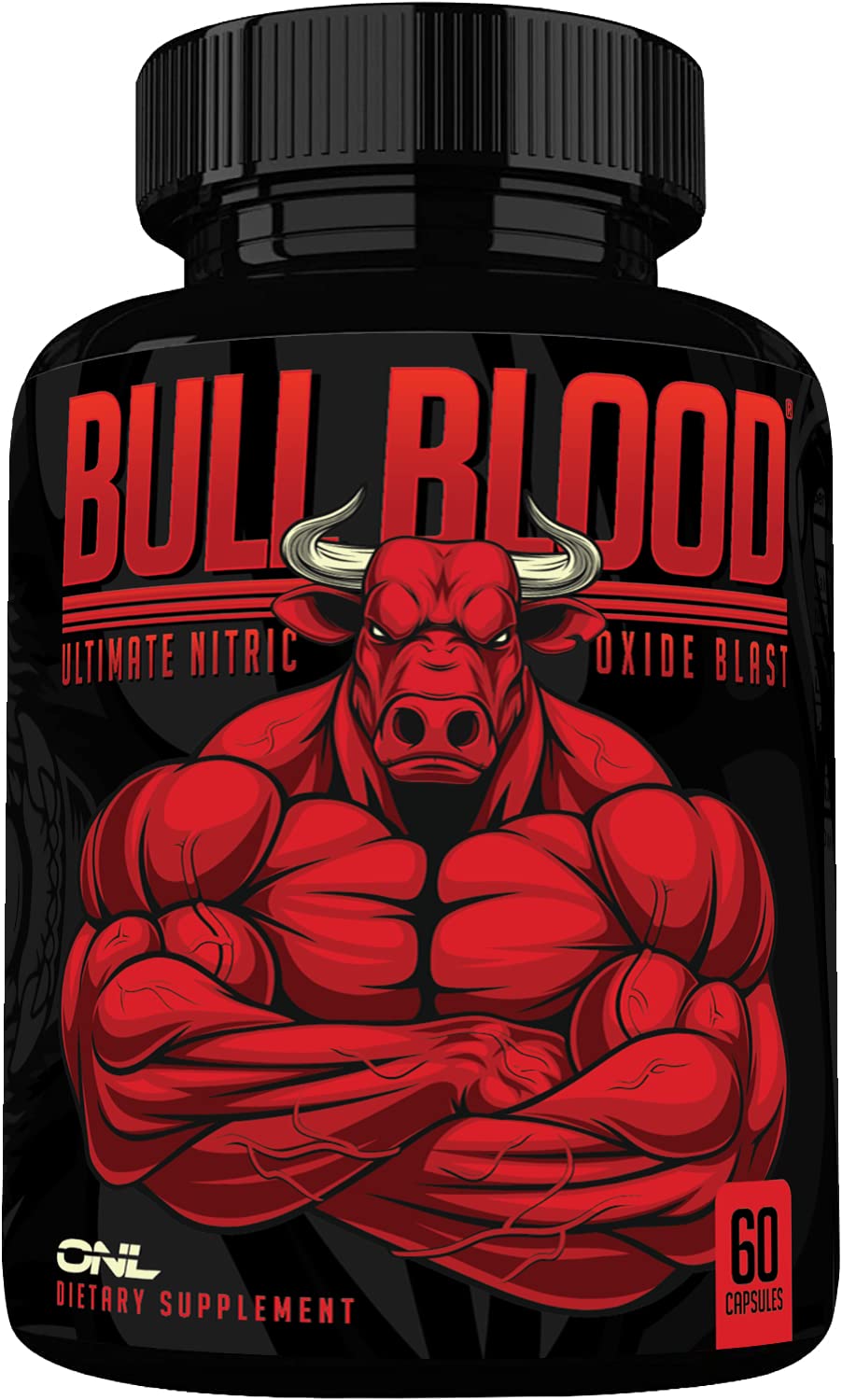 ONL Bull Blood Nitric Oxide Supplements for Men Capsules 60 Count