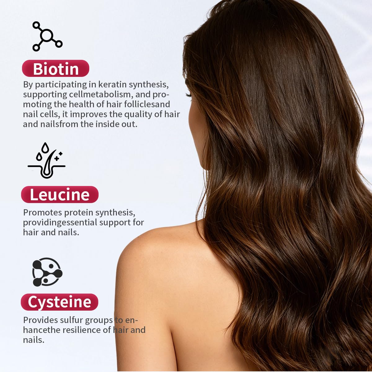 YouthRay Hair, Skin and Nails Vitamins with Biotin for Women & Men 6500mcg per Serving, Vitamin B7 for Healthy Hair with Collagen and Keratin, Non-GMO Capsule, 1 Count