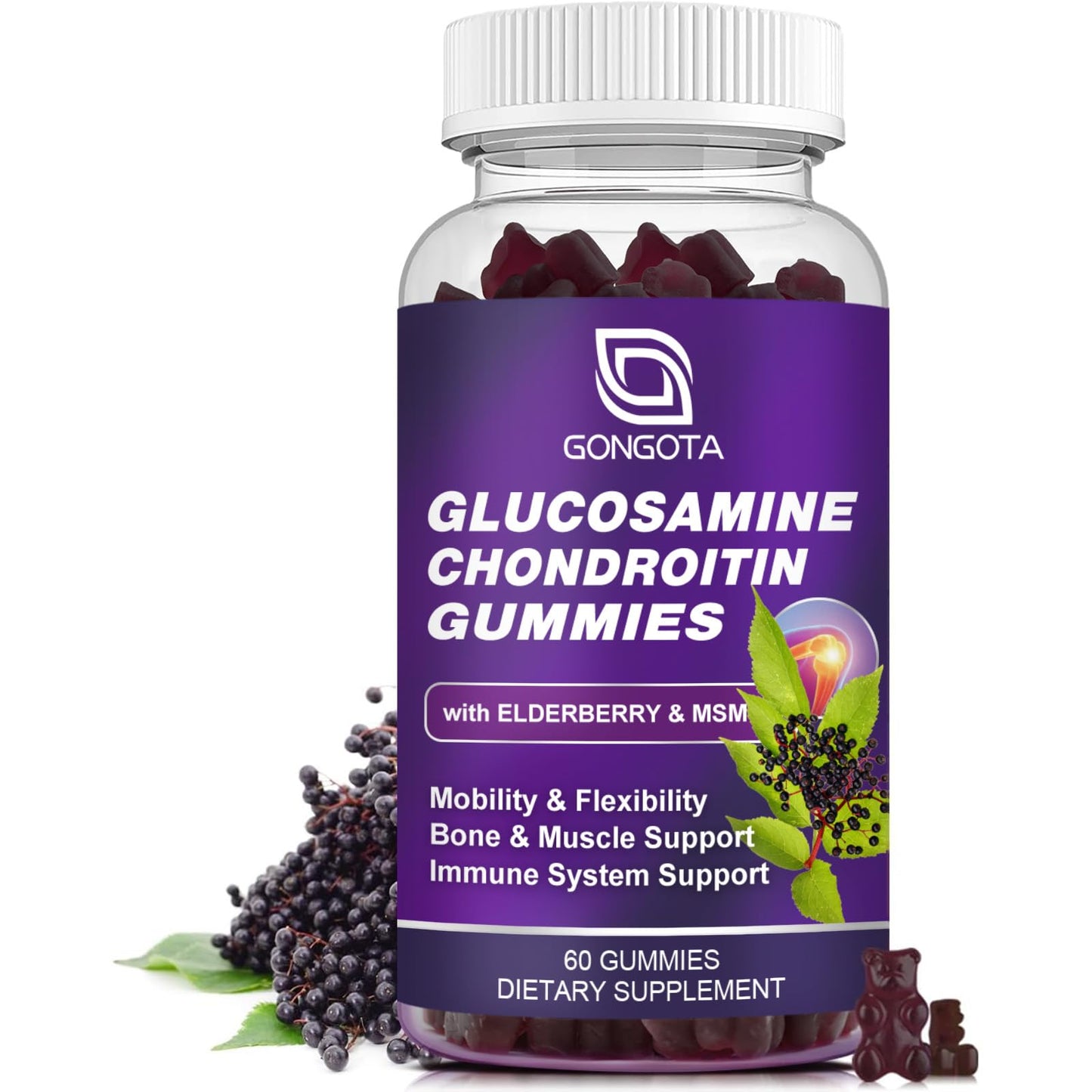 GONGOTA Glucosamine Chondroitin Gummies 60 Gummies