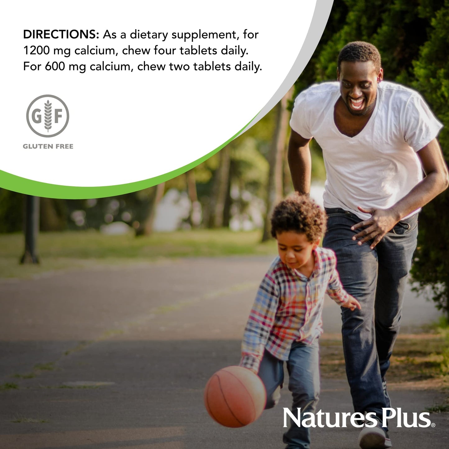 NaturesPlus Calcium/Magnesium/Vitamin D3 with Vitamin K2 Chewable Tablets, 60 Count