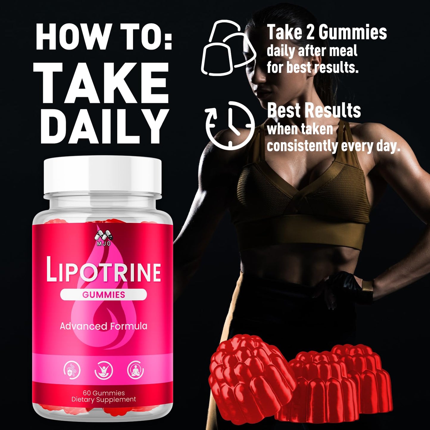 MJO Lipotrine Gummies Gummy, 60 Count