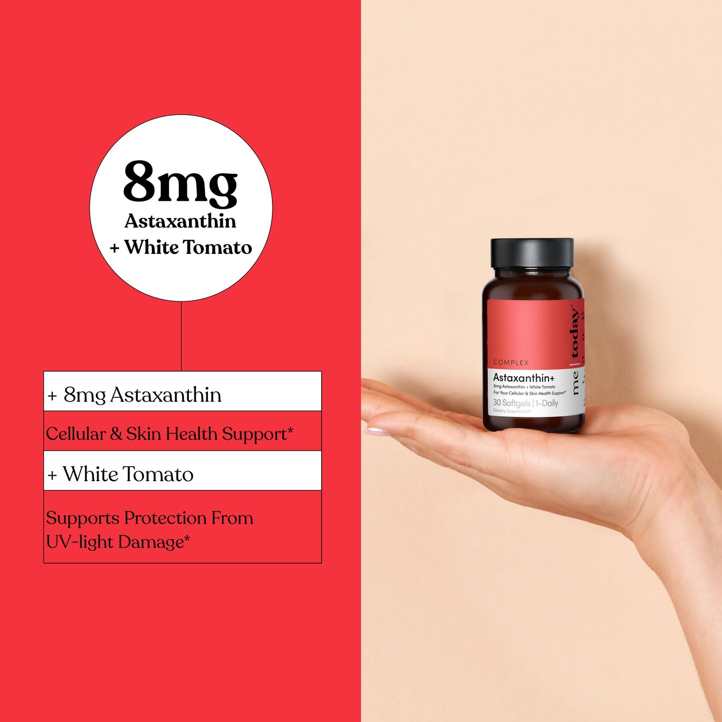 me today Complex Astaxanthin+ 8mg Softgels 30 Count