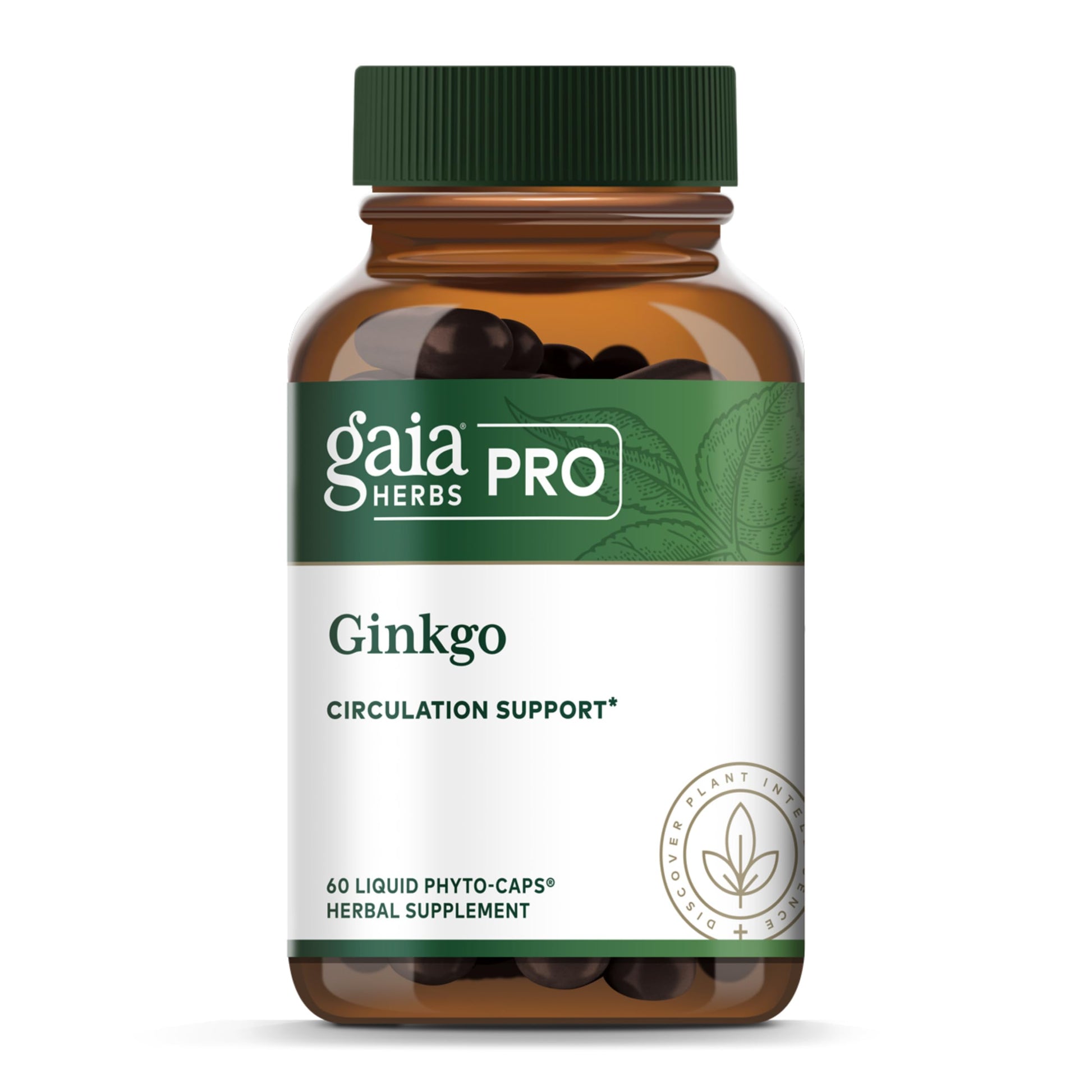 Gaia Herbs PRO Ginkgo Biloba Capsules, 60 Count