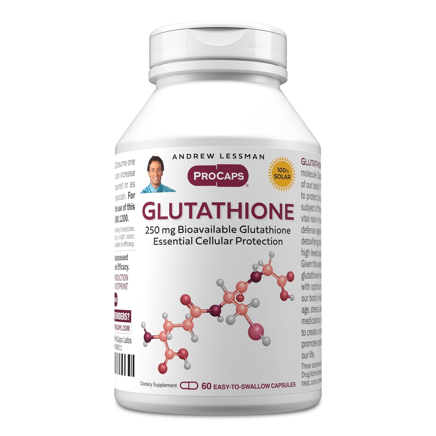 ANDREW LESSMAN Glutathione 250 mg Capsules, 60 Count