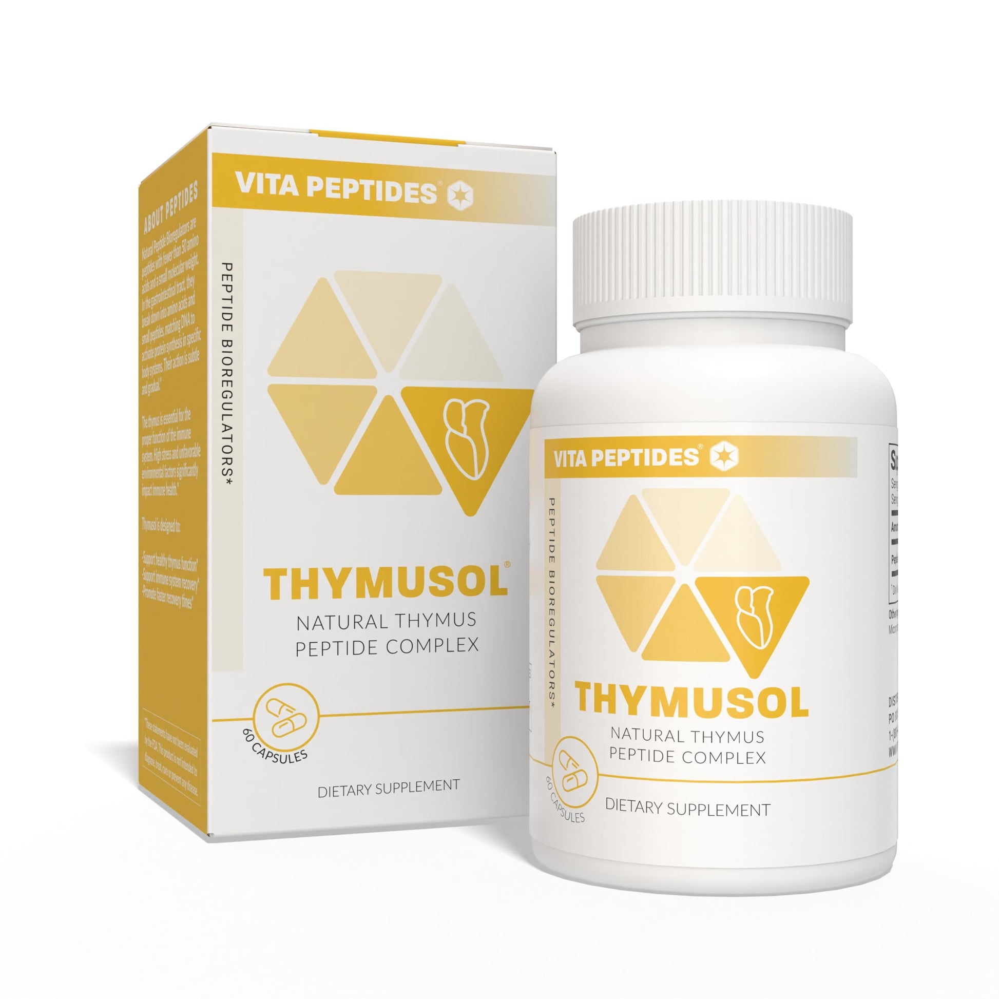 Vita Peptides Thymusol Thymus Natural Peptide Bioregulator Capsule 60 Count