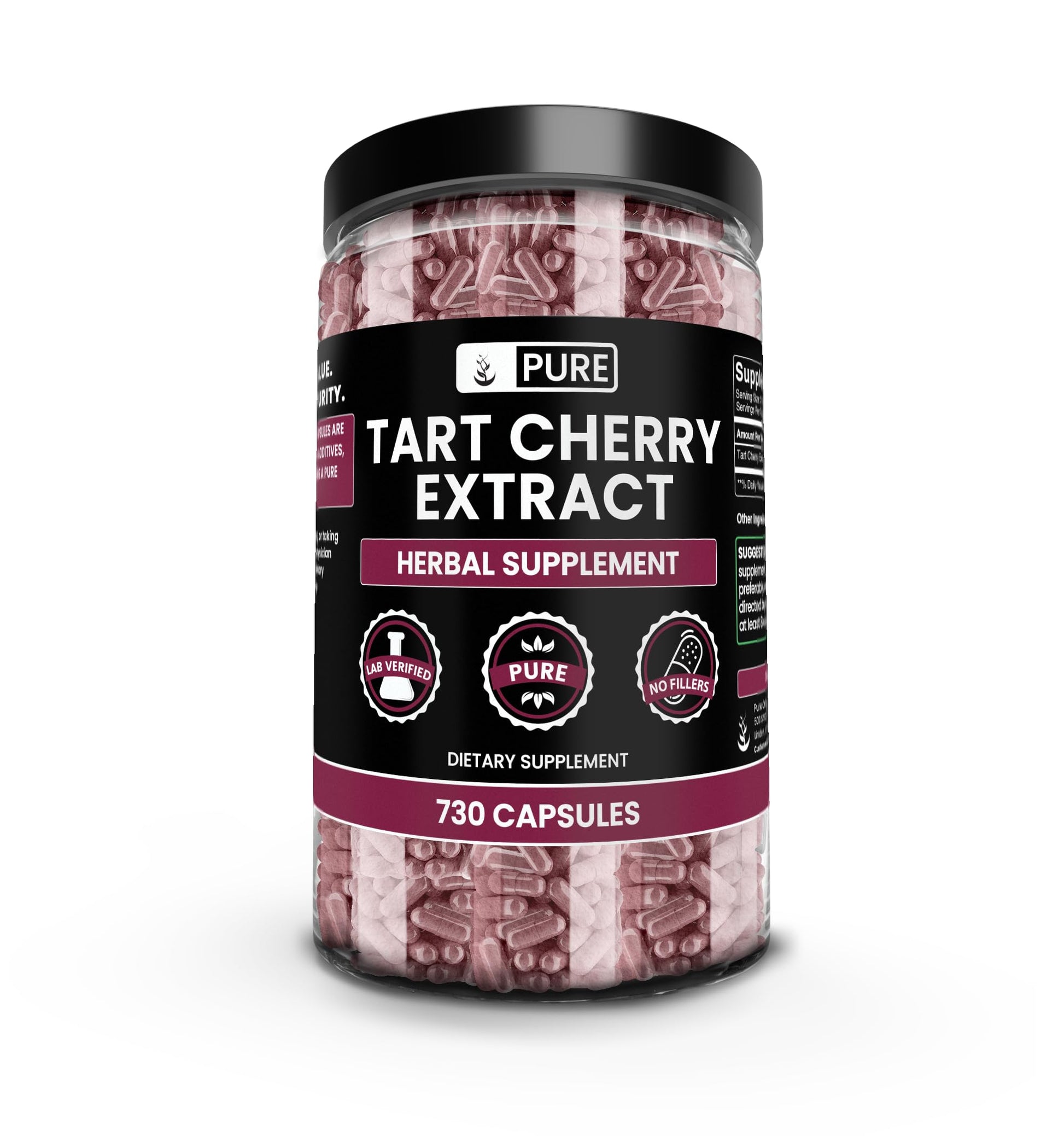PURE ORIGINAL INGREDIENTS Tart Cherry Extract, 730 Capsules