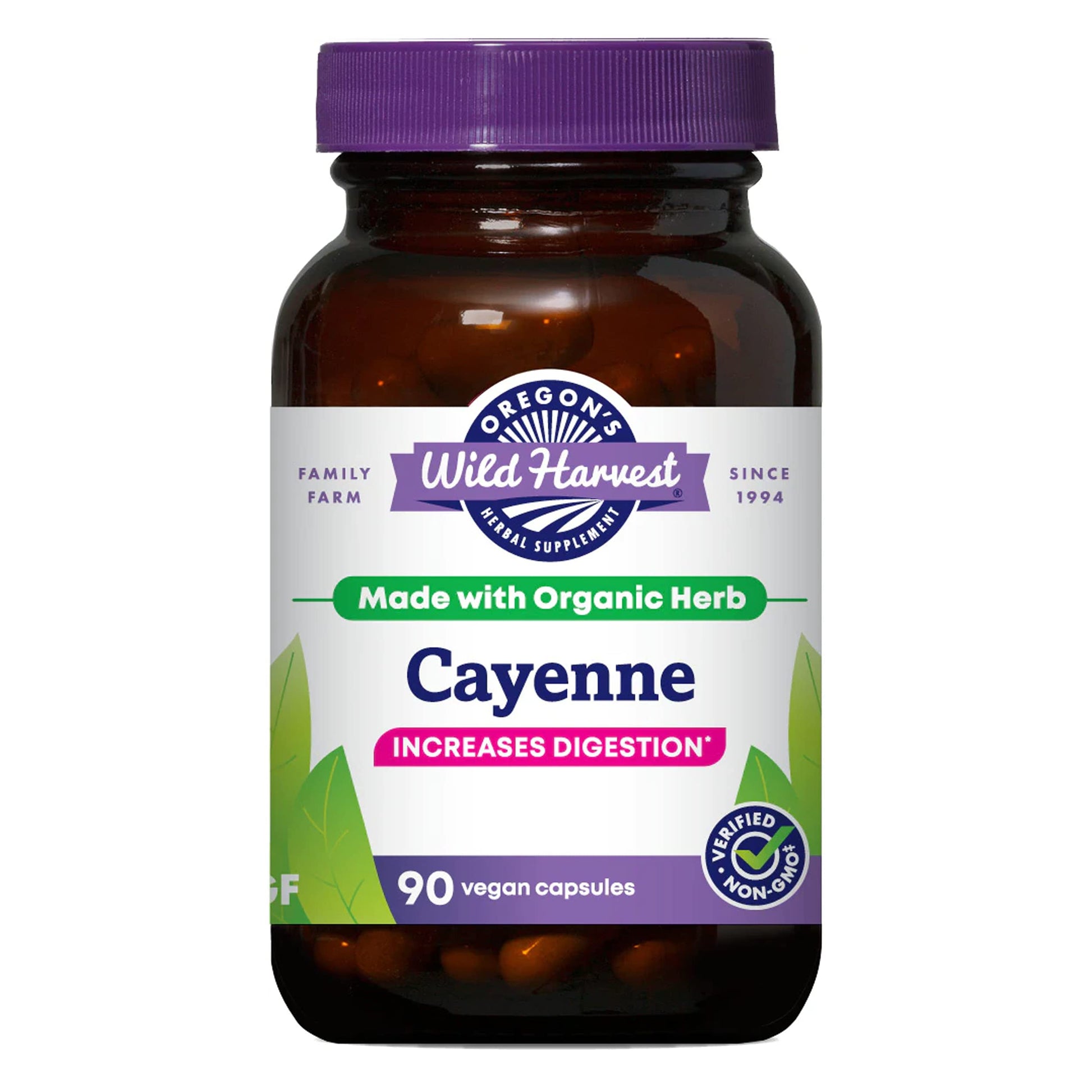 Oregon's Wild Harvest Cayenne Capsules, 90 Count