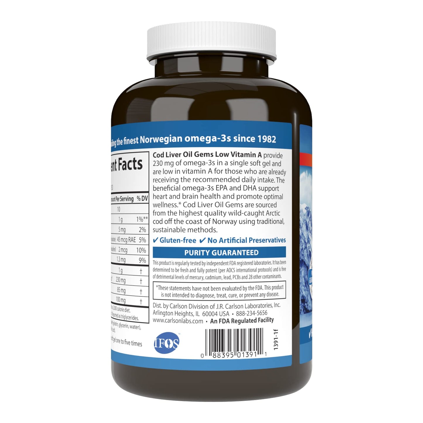 Carlson Cod Liver Oil Gems Softgels 150