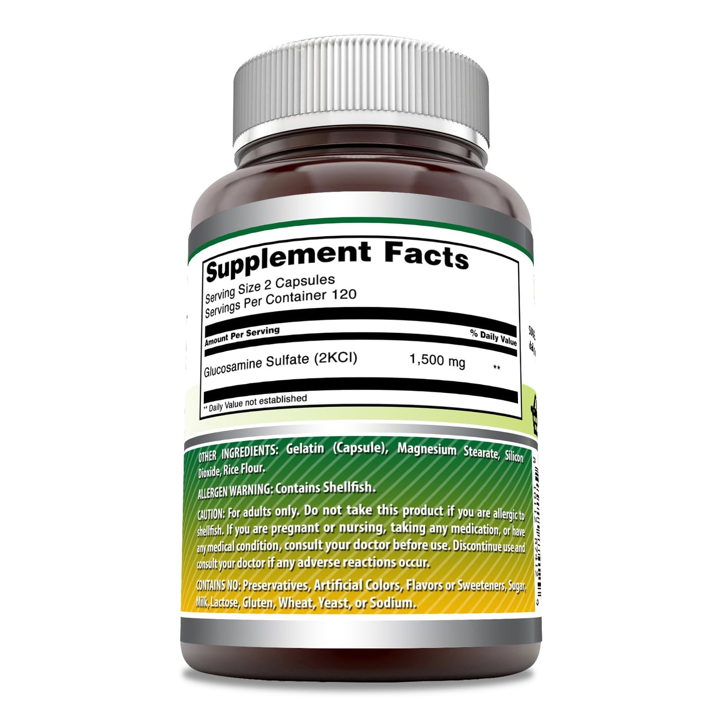 Amazing Nutrition Glucosamine Sulfate 1500 mg Capsules 1 Count