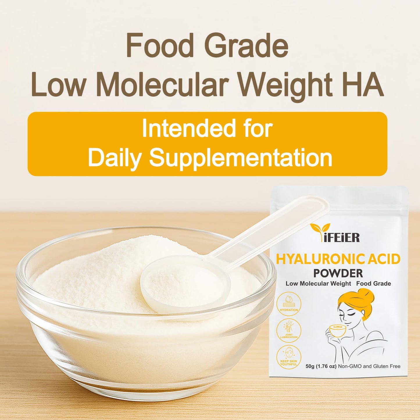 iFEiER Hyaluronic Acid Powder 1.67 oz
