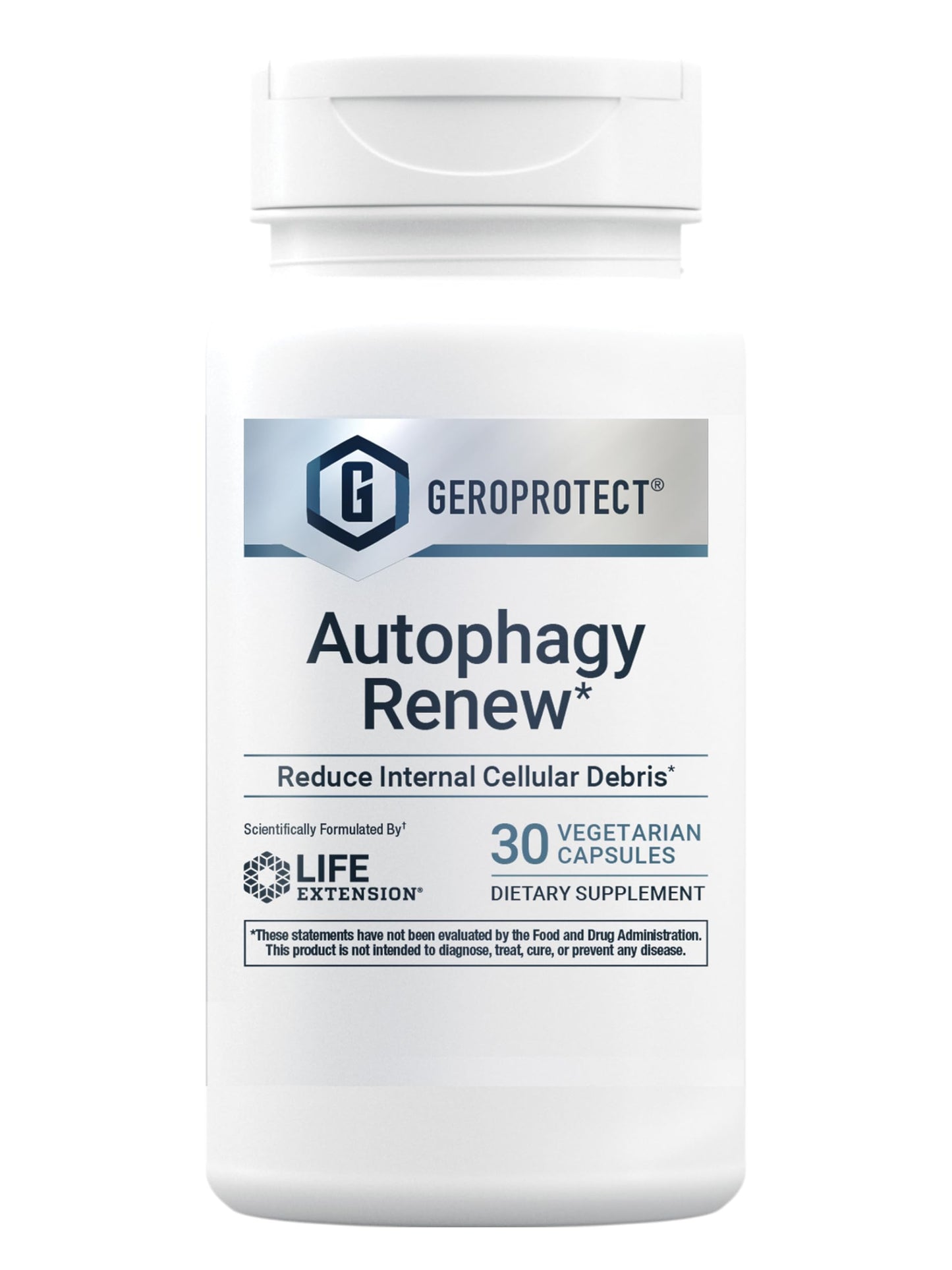 Life Extension GEROPROTECT Autophagy Renew, Luteolin, Piperlongumine, Cellular Health Support, Healthy Aging, Gluten-Free, Non-GMO, Vegetarian, 30 Capsules