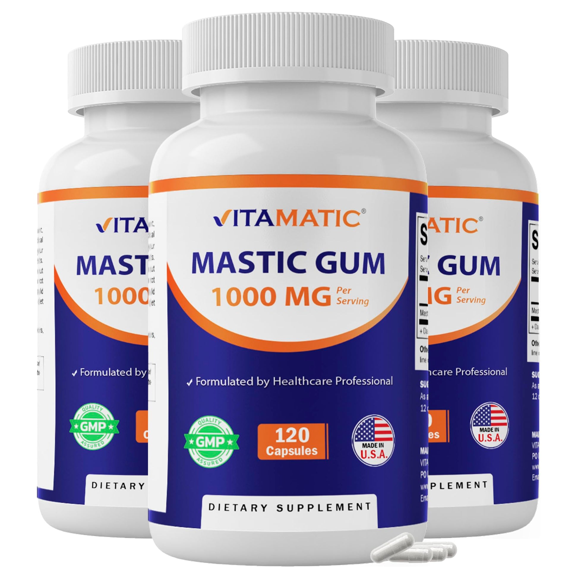 Vitamatic Mastic Gum 1000mg Capsules 360