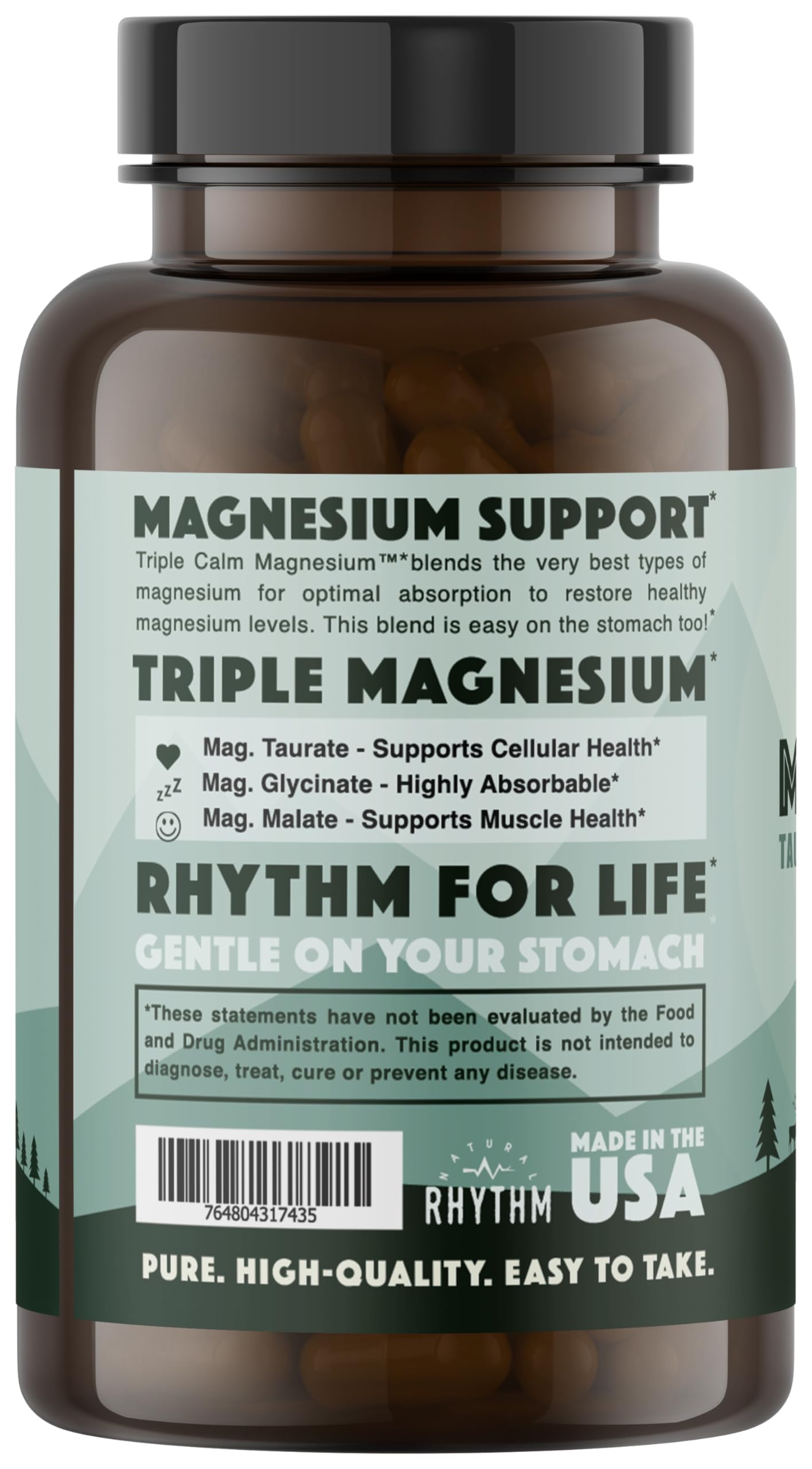Natural Rhythm Triple Calm Magnesium 150 mg Capsules, 240 Count