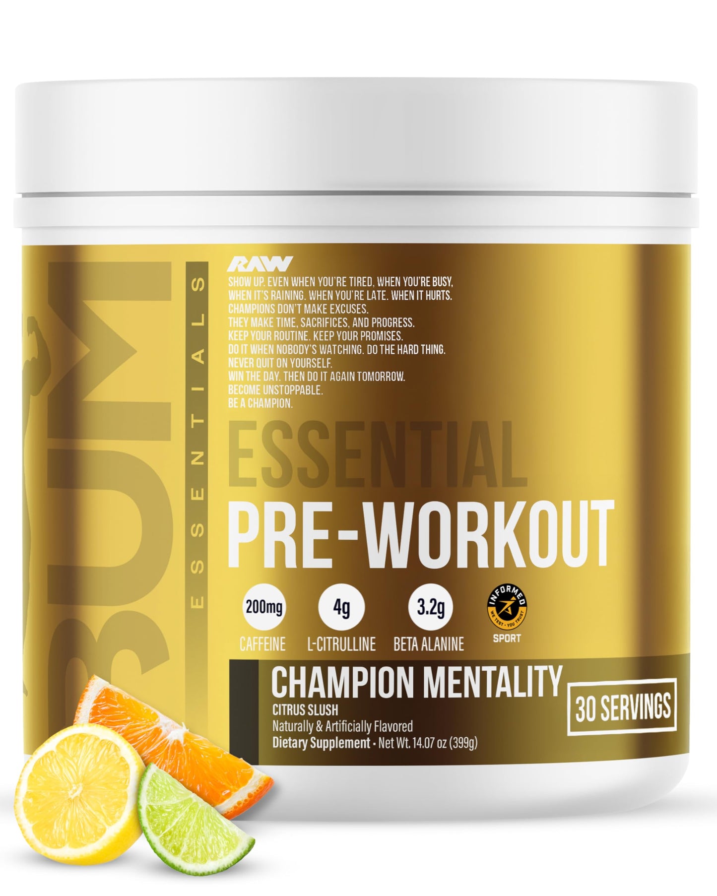 RAW Essential Pre-Workout Powder 17.6