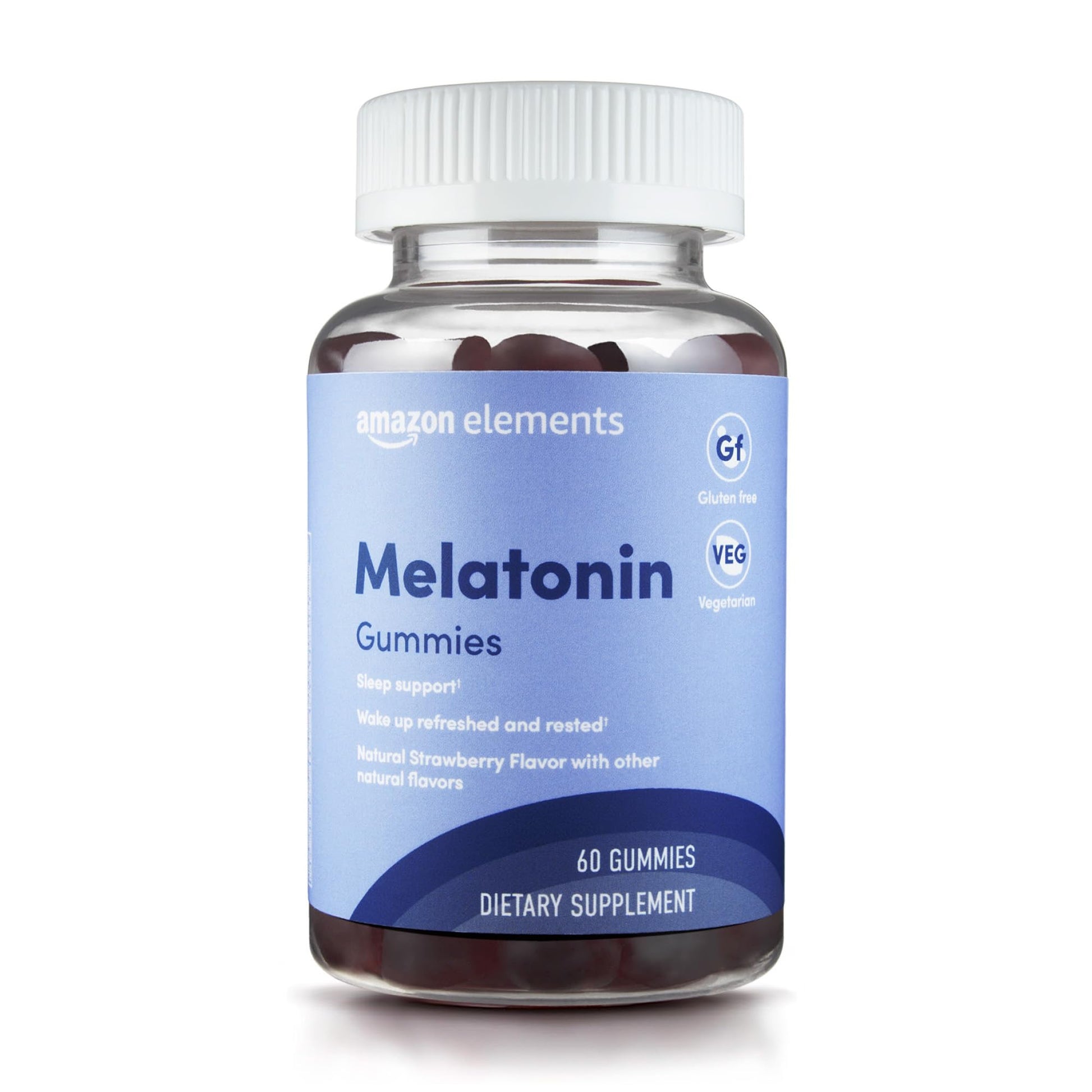 Amazon Elements Melatonin Gummies 10mg Sleep Support, 60 Gummies