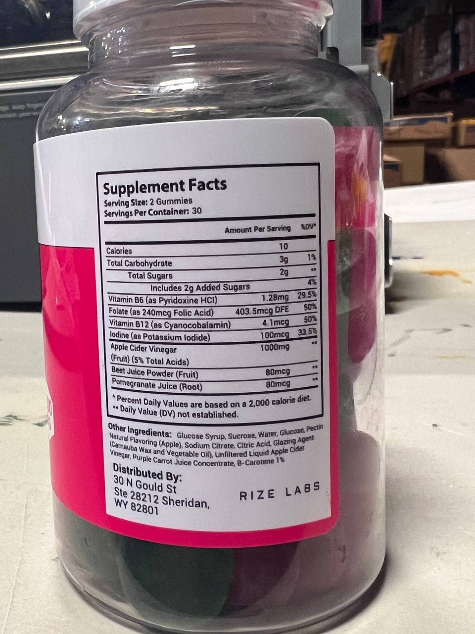 Rize Labs Ketology Keto ACV Gummies 60 Count