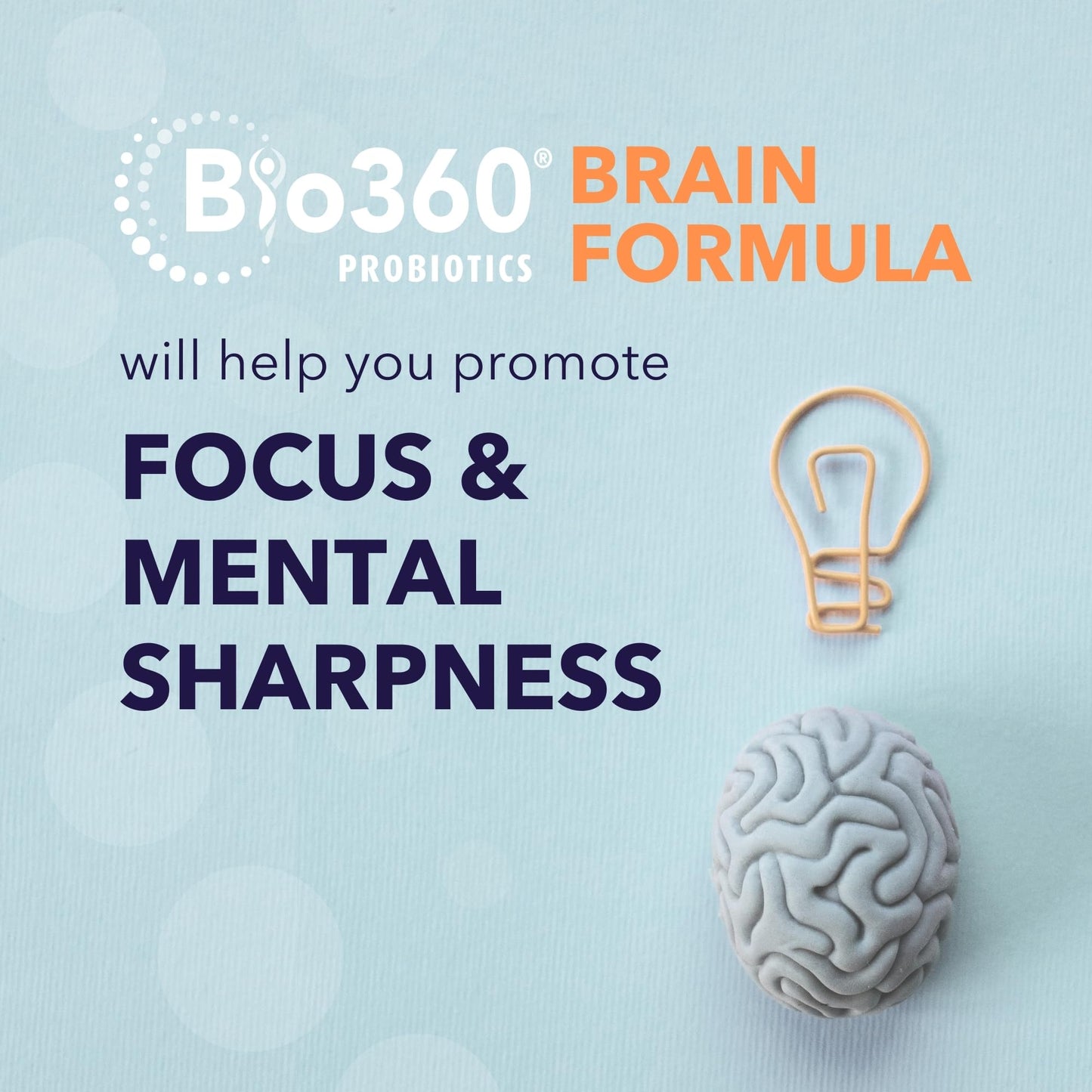 Bio360 Cognitive Support Probiotic for Brain Health, Digestive, Immune Health & Mental Energy, 30 Billion, 12 Probiotics, 25X Green Tea Extract, Magnesium & Vitamin B5, B6 & B12, Capsules, 30