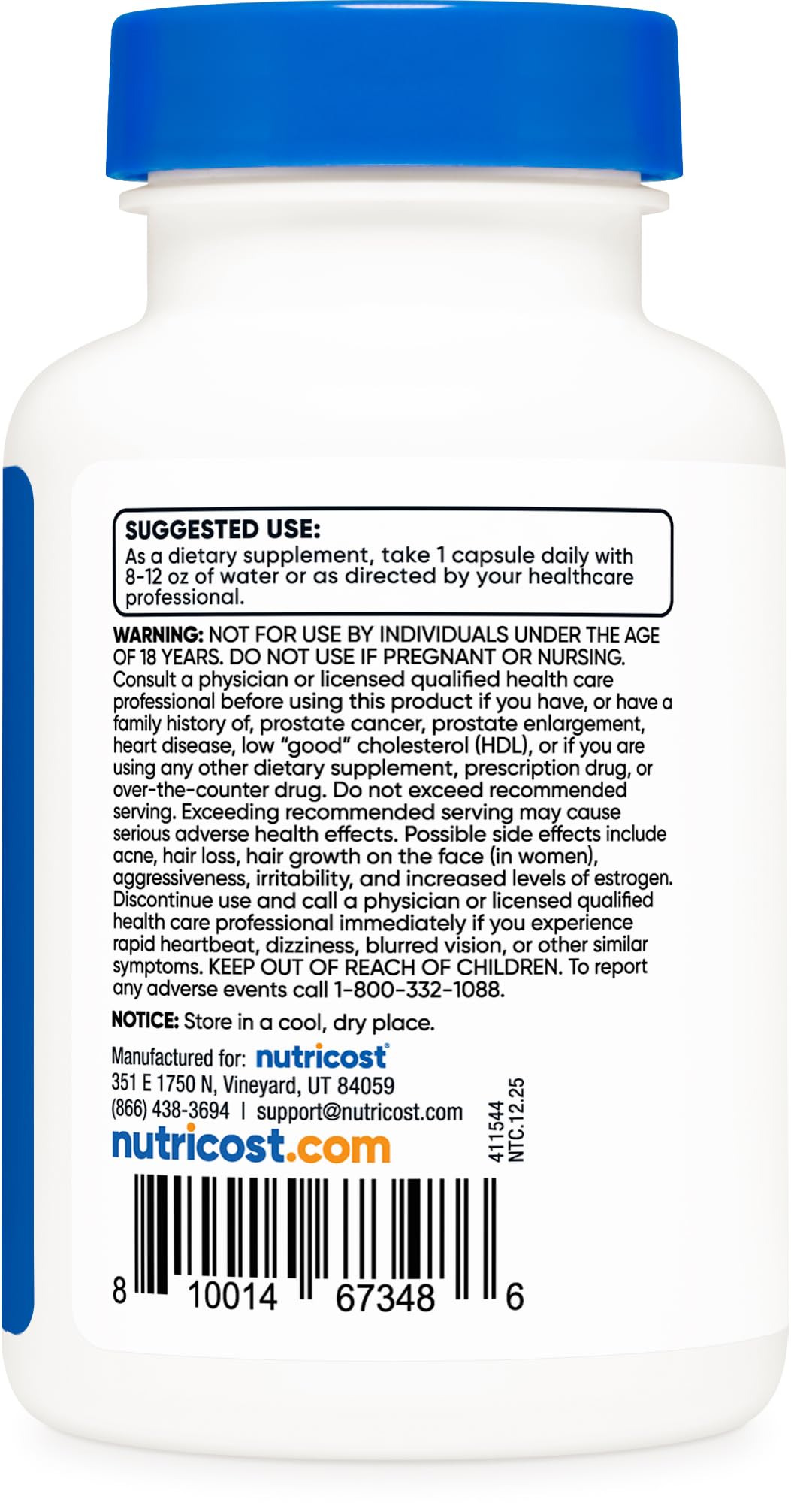 Nutricost Pregnenolone 50mg Capsules, 120 Count