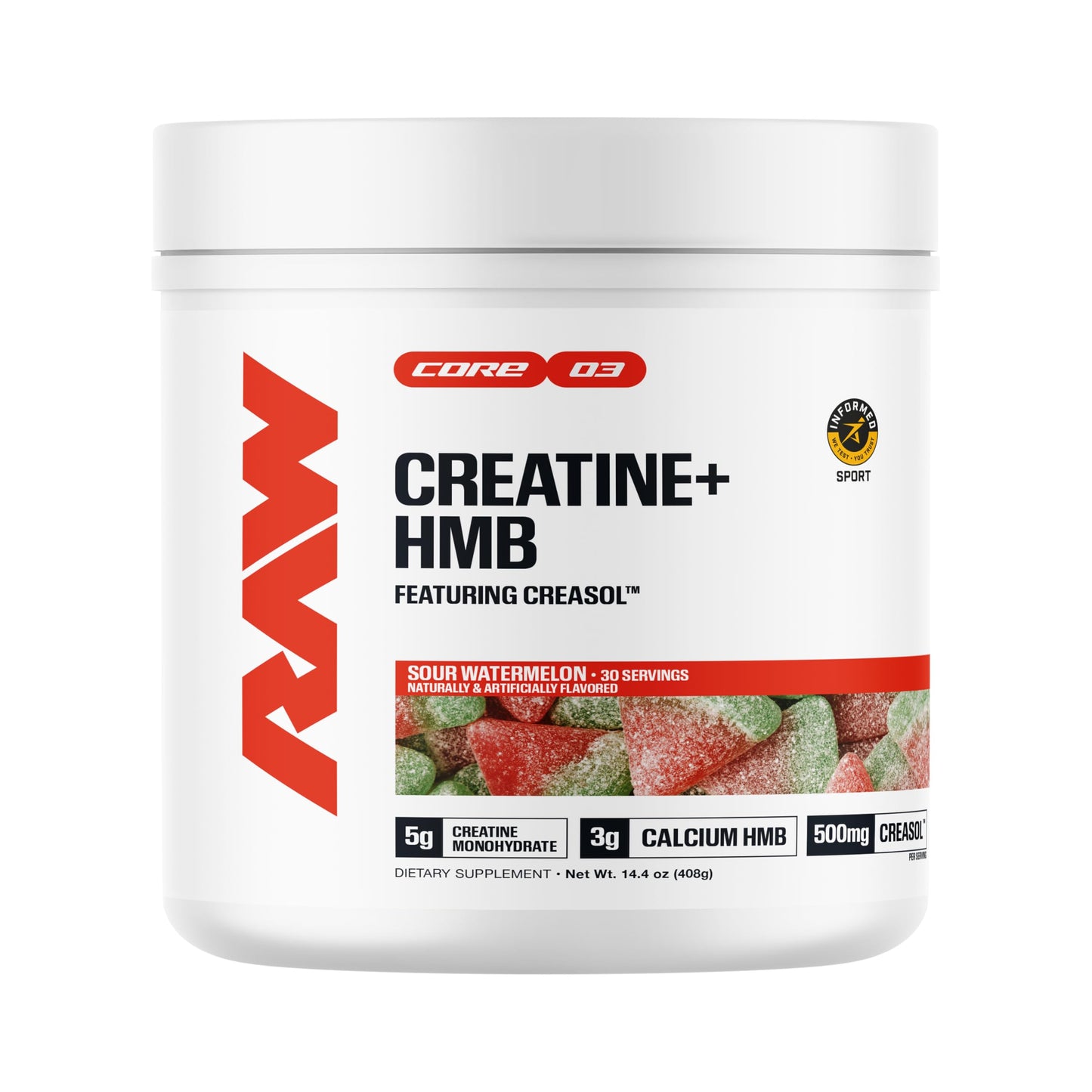 RAW Creatine Plus Powder 14.5 Ounce