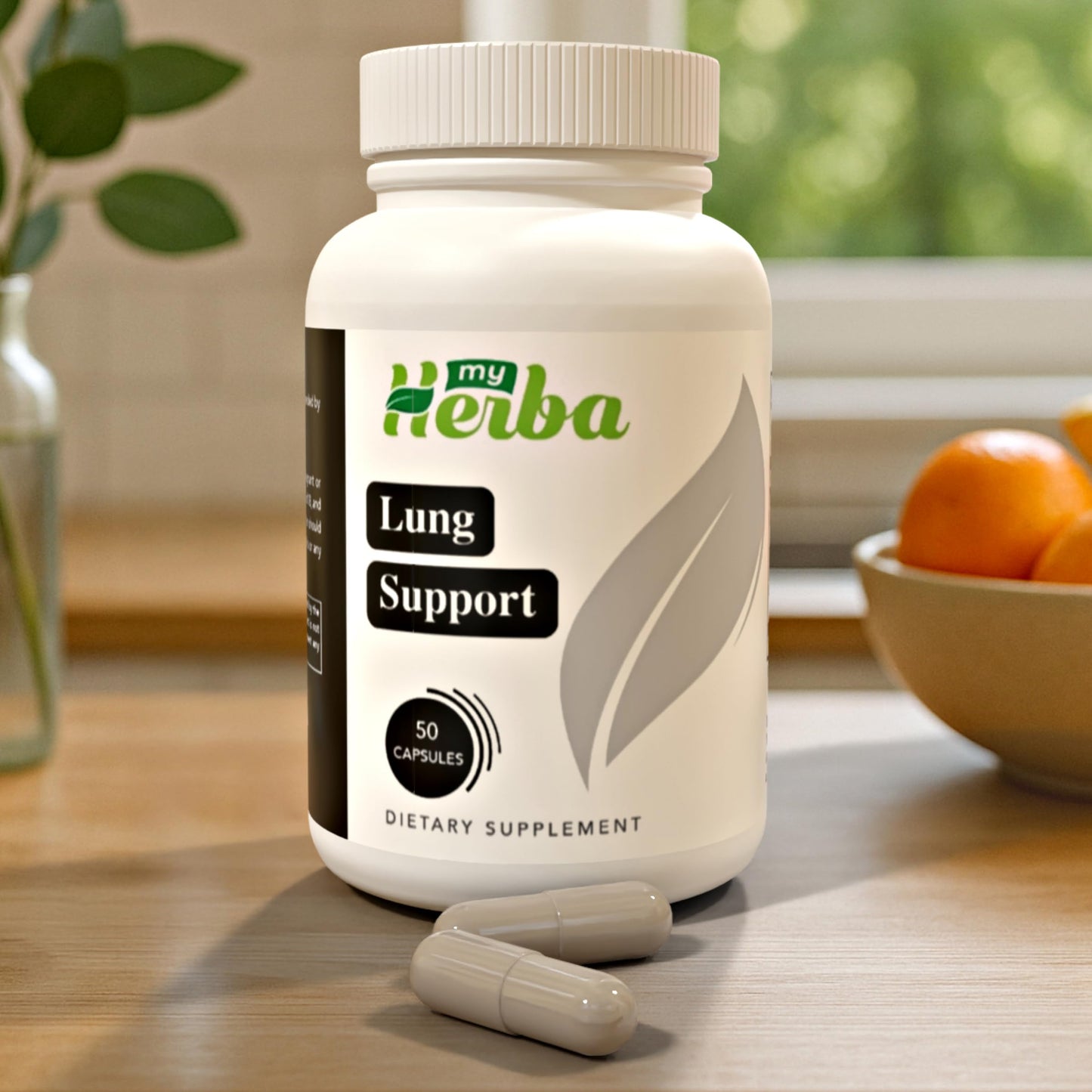 MyHerba Lung Support Supplement Capsules, 50 Capsules