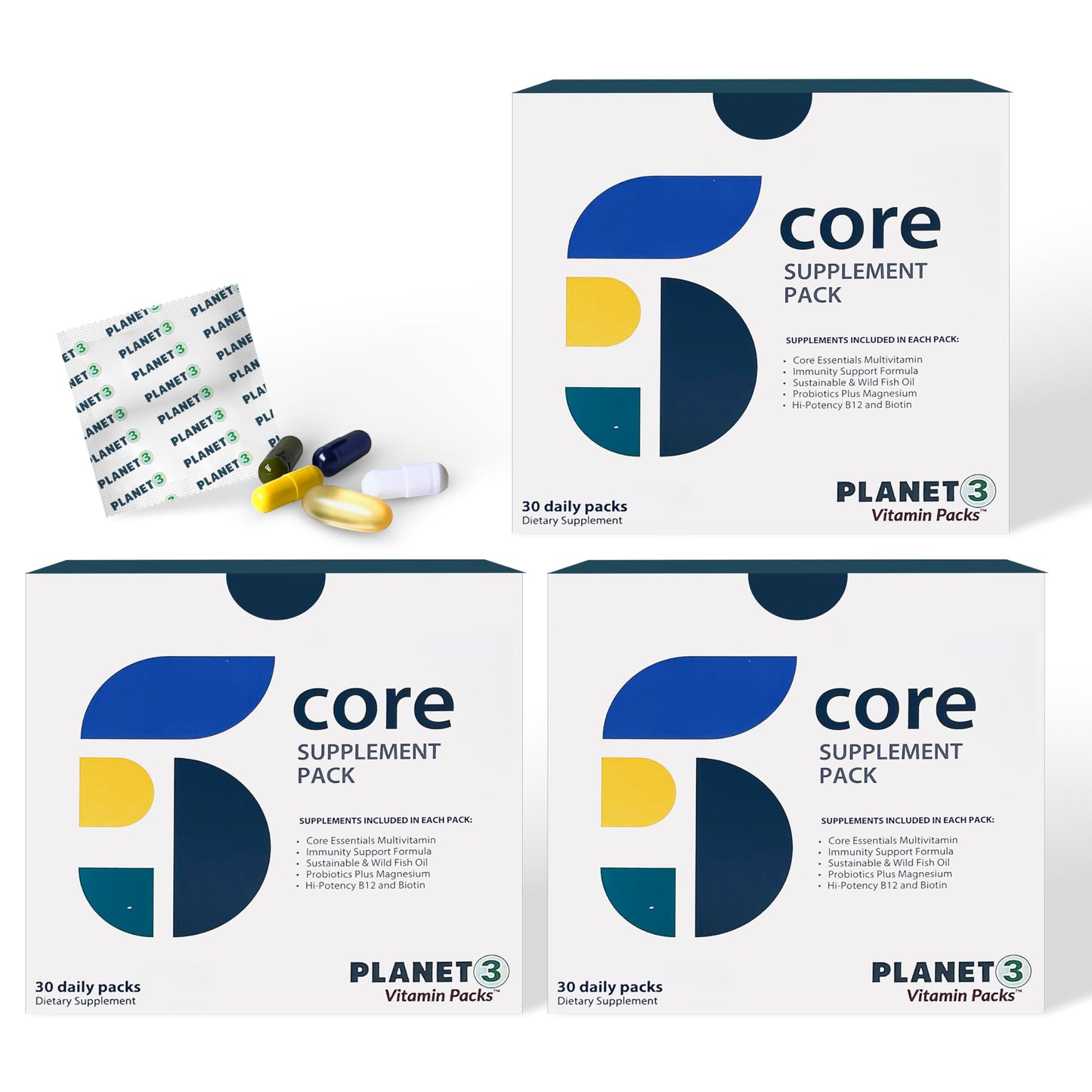 Planet 3 Vitamin Packs 90 Capsules