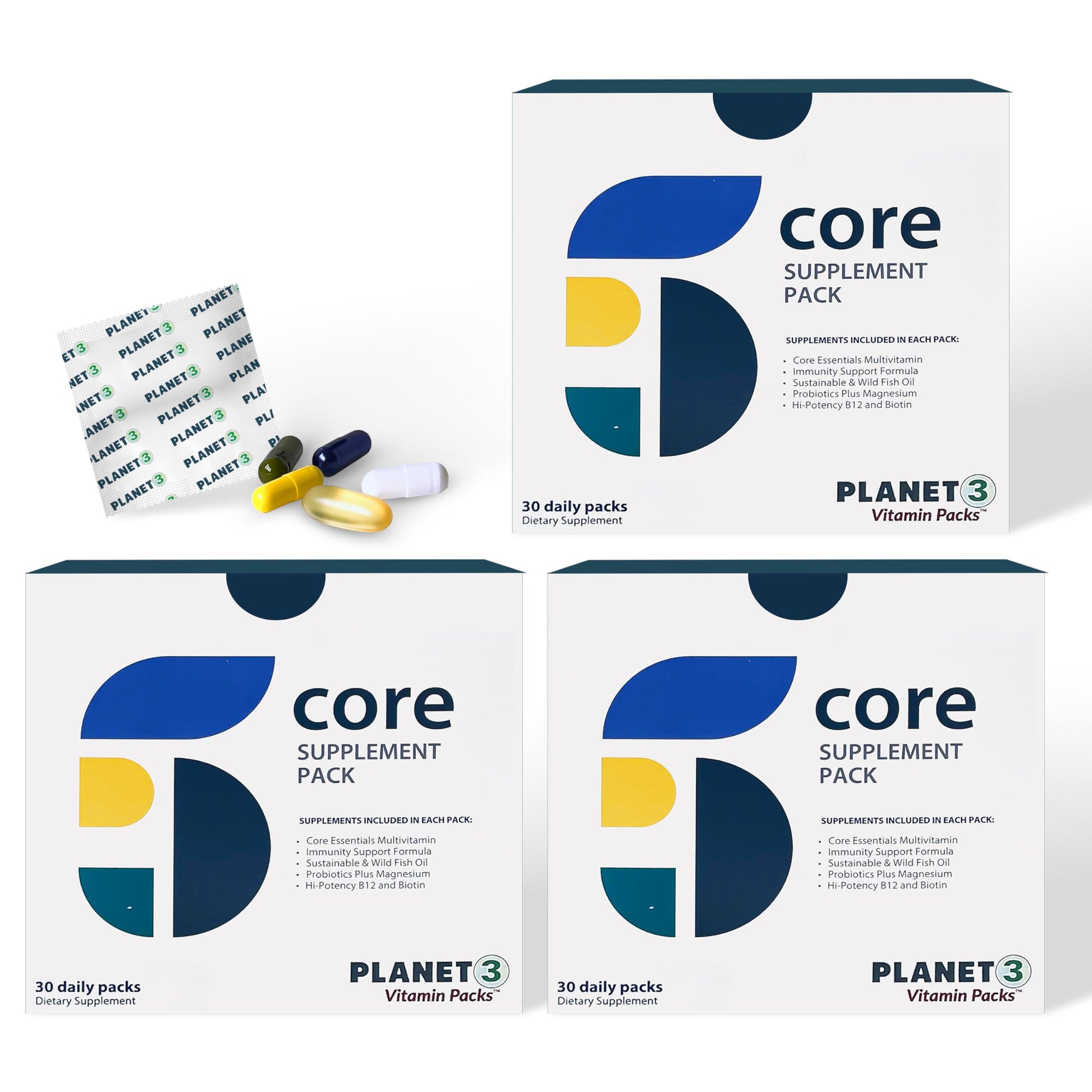Planet 3 Vitamin Packs 90 Capsules