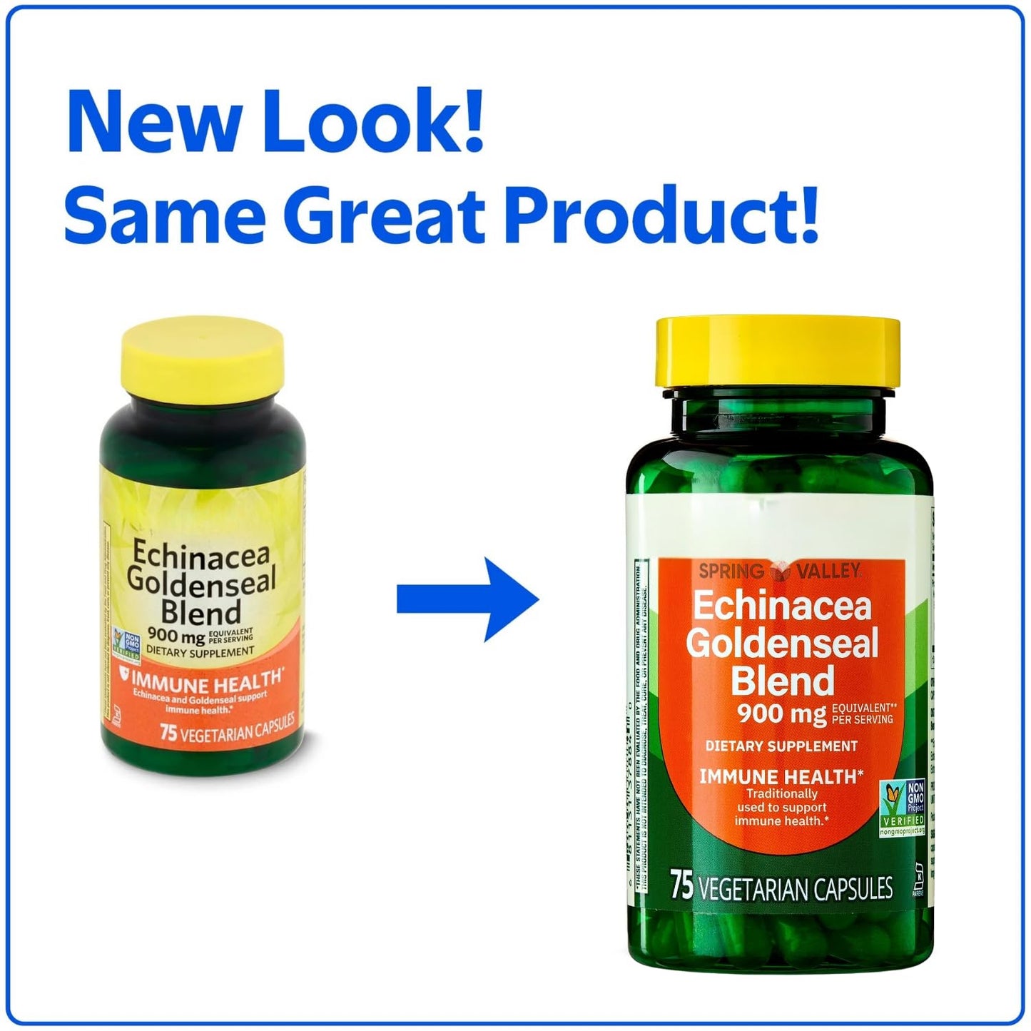 SCHMIDT EMPIRE Echinacea Goldenseal Blend 900 mg, 75 Vegetarian Capsules, Pack of 2