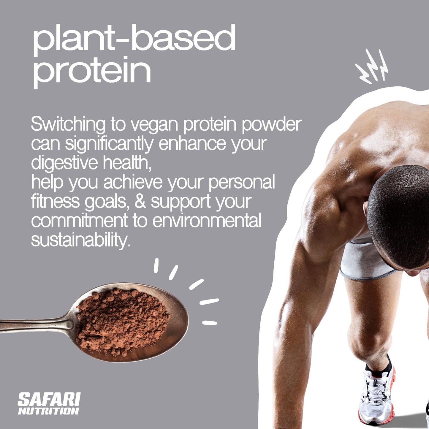 Safari Nutrition 100% Vegan Premium Protein Powder, Creamy Vanilla, 32 Servings
