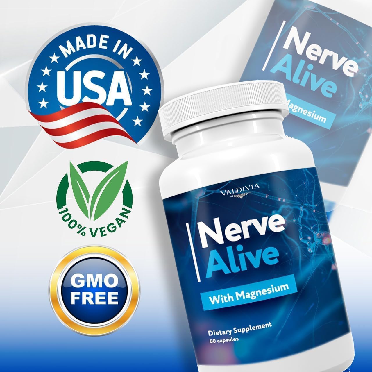 Valdivia Nerve Alive Support Supplement for Neuropathy 300 Capsules