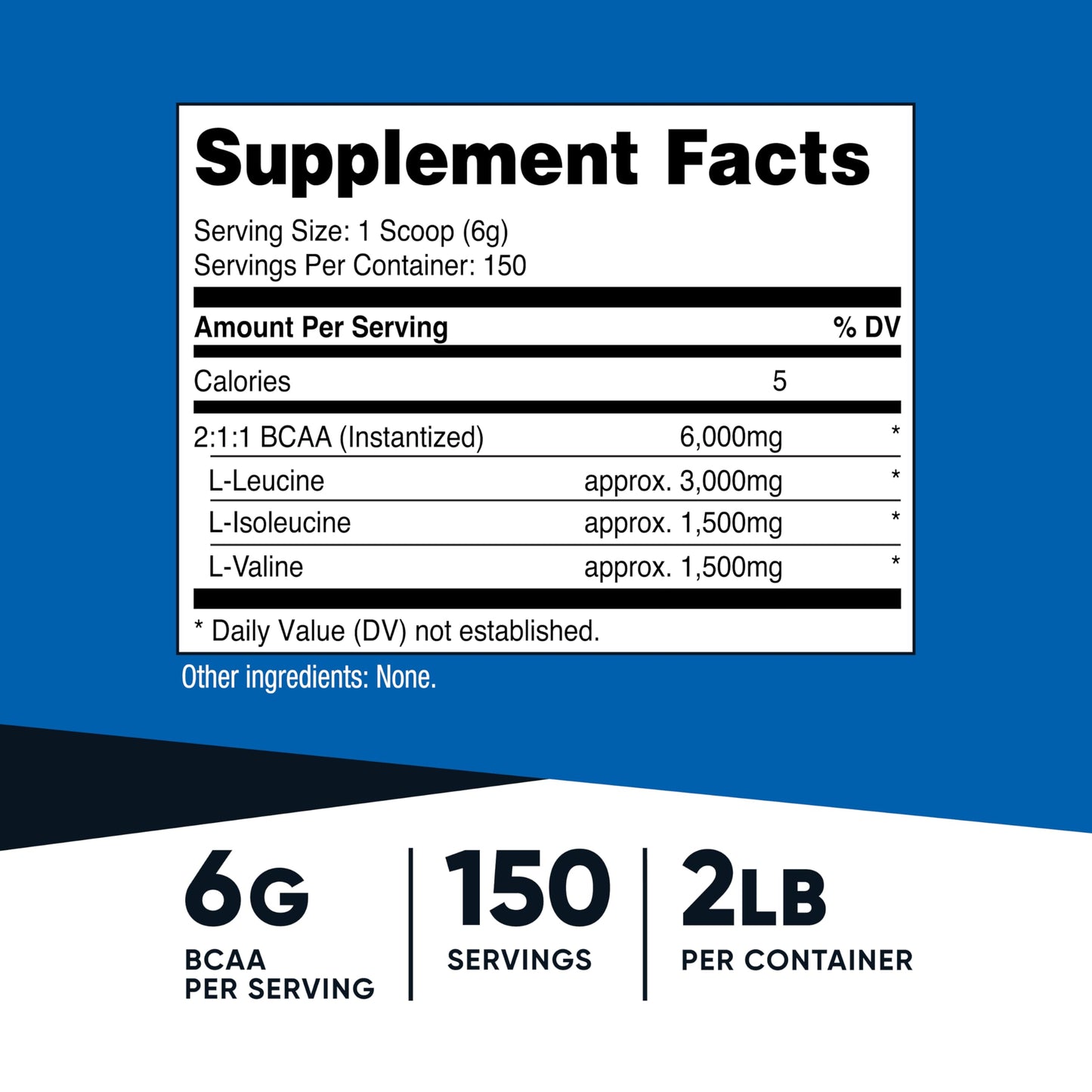 Nutricost BCAA Powder 2:1:1 Unflavored, 32 Servings