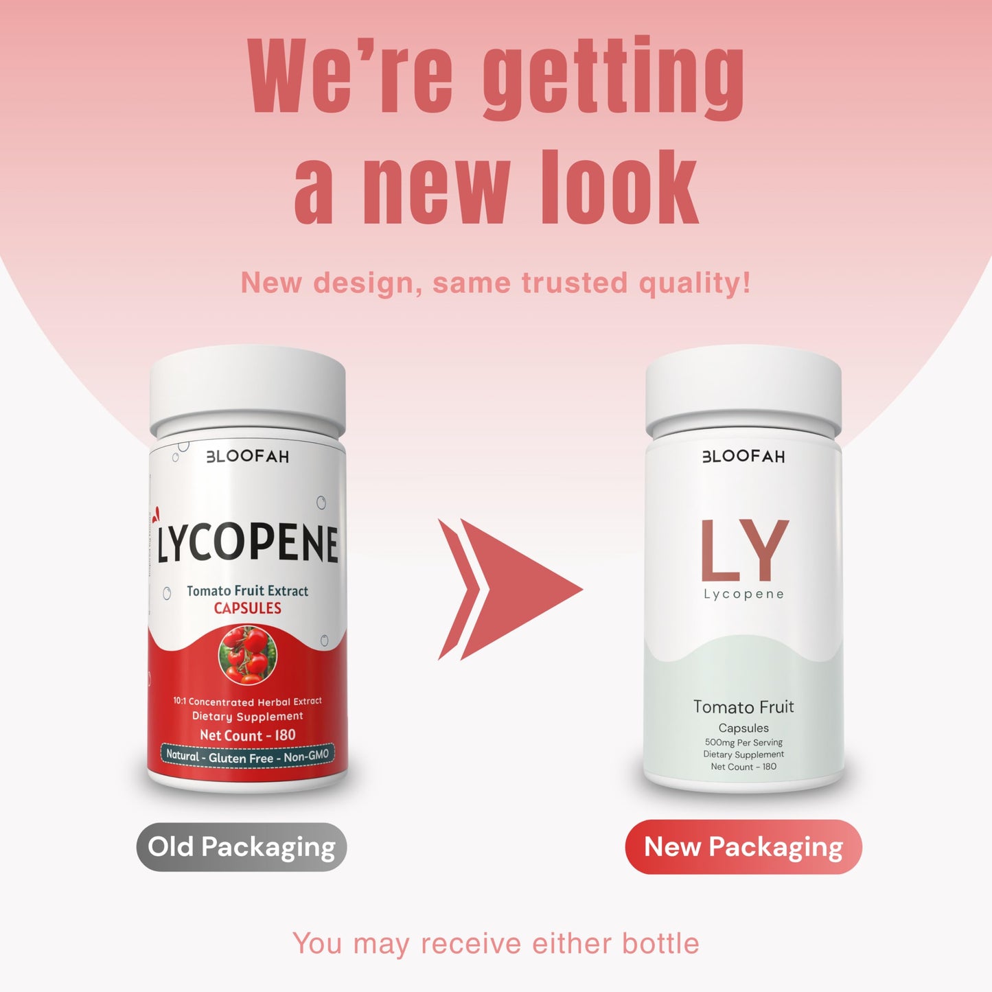 Bloofah Lycopene Supplement Capsules 500mg 180 Count