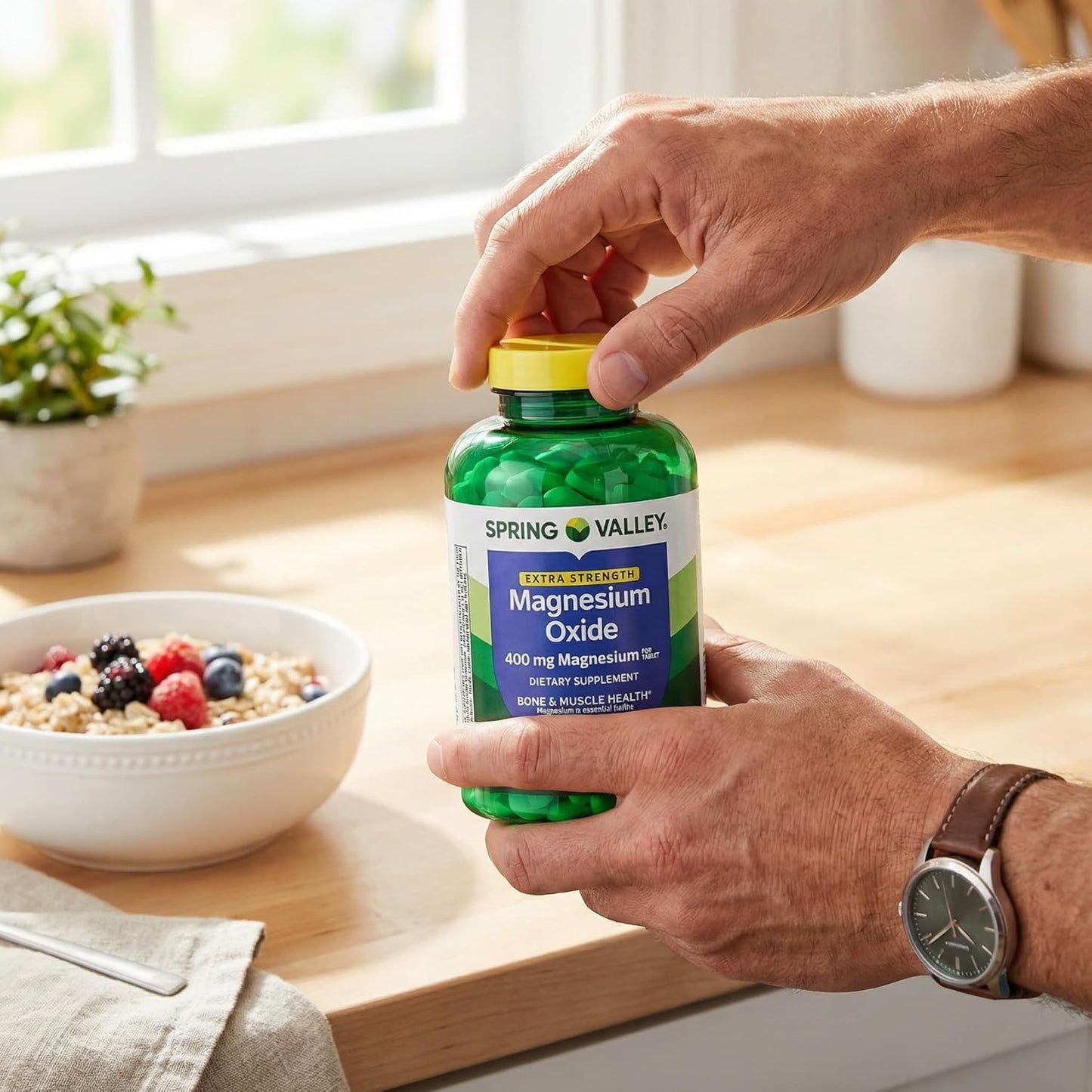 Generic Magnesium 400 mg for Bone & Muscle Health, 250 Tablets
