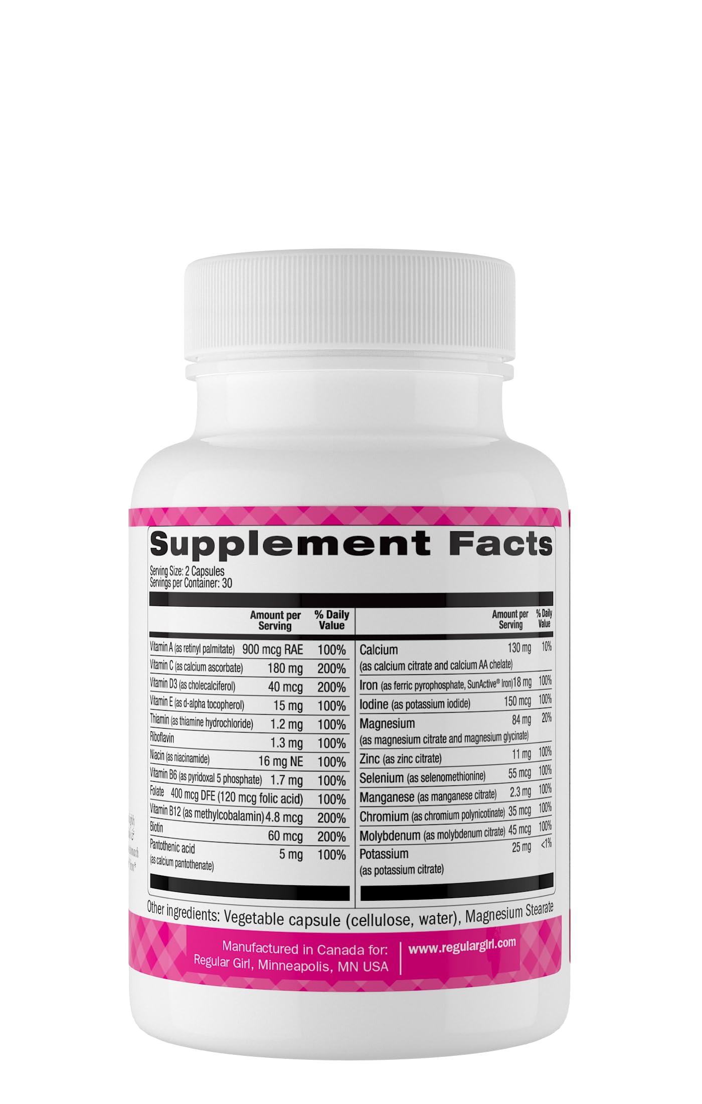 Regular Girl Women's Multivitamin Capsule 60 Count